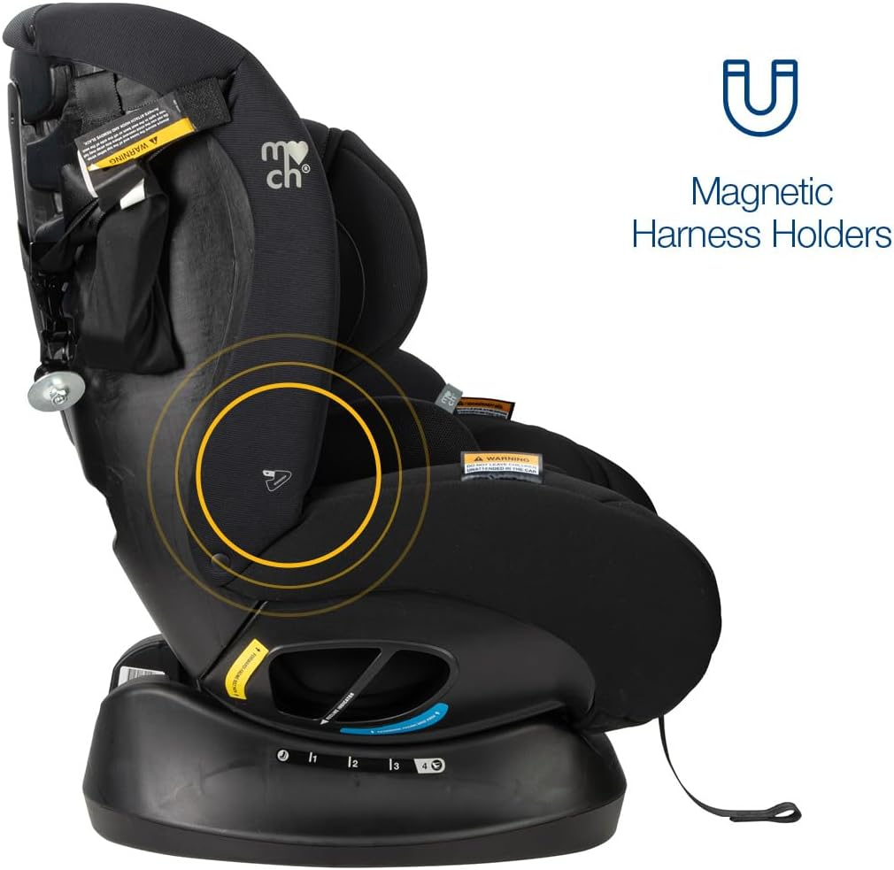 Mother'S Choice Ascend Convertible Car Seat-Black Space , Most Compact 0-8 Year Old Car Seat, Air Protect, 30 Months Extended Rearward Facing, Machine Washable , Magnetic Holders for Easy in & Out Access image number 3