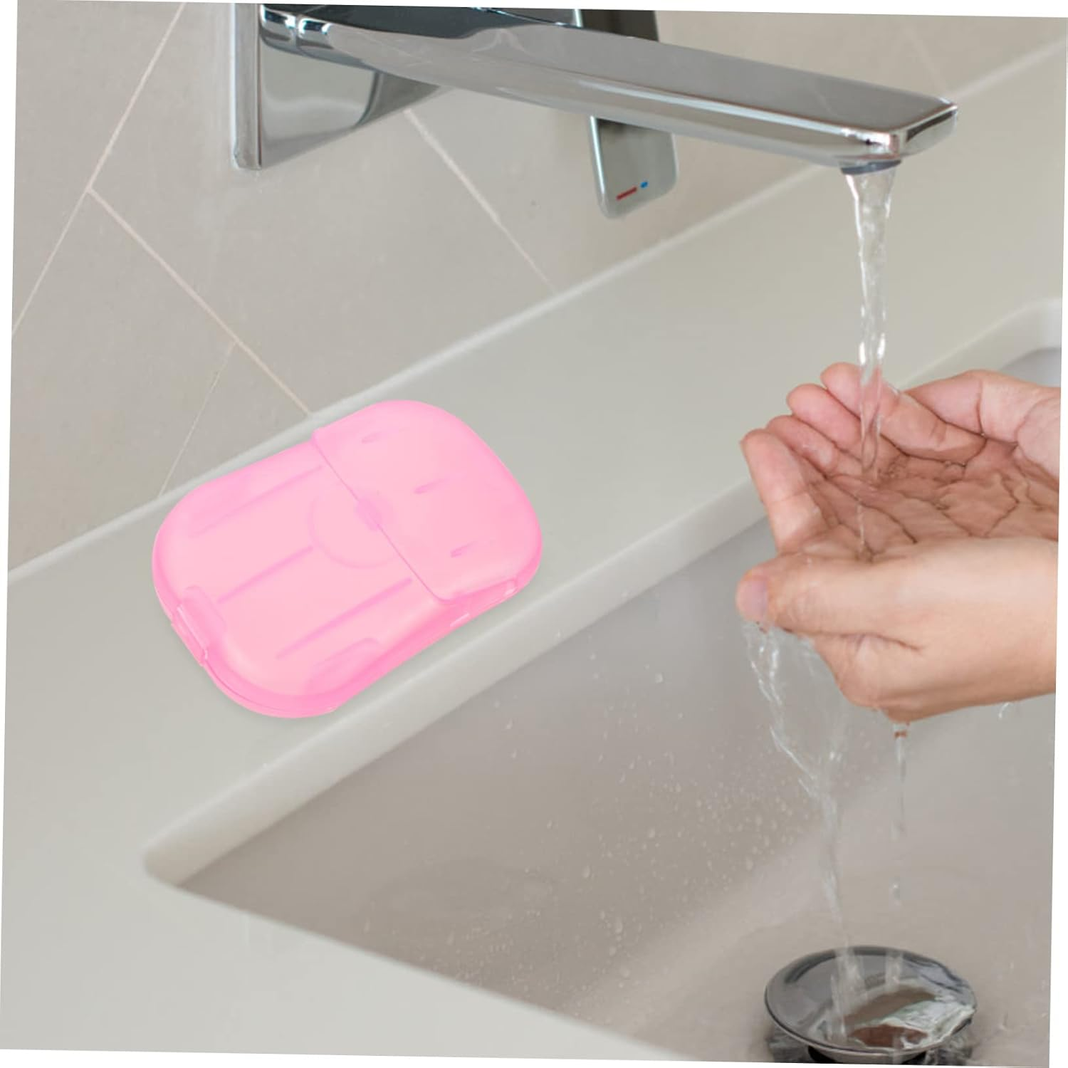 MAGICLULU Travel Toiletries Hand Wash Soap Sheets Soap Slices Disposables for Women for Camping Outdoor Hotel Use image number 6