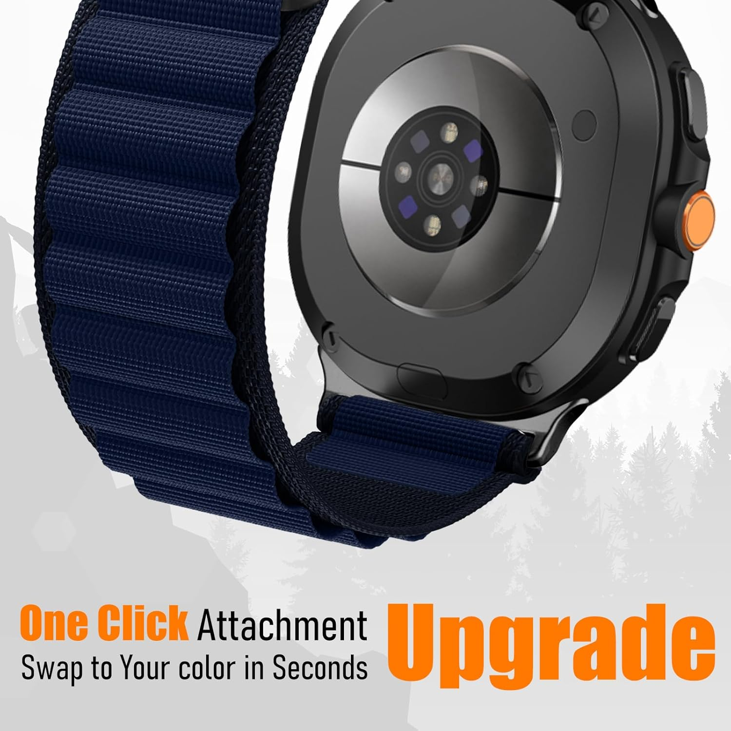 Trail/Alpine Loop Bands for Samsung Galaxy Watch 8 Band 40Mm 44Mm/8 Classic 46Mm Men Women,Rugged Nylon Fabric Sport Strap for Samsung Galaxy Watch 8 Band 44 Mm 40 Mm/8 Classic 46 Mm Wristband image number 2