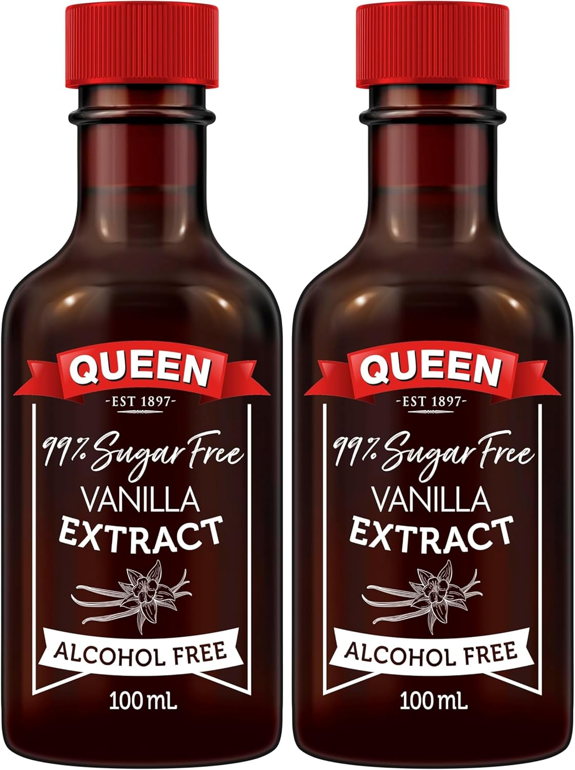 Queen 99% Sugar Free, Alcohol Free Vanilla Extract 100 Ml