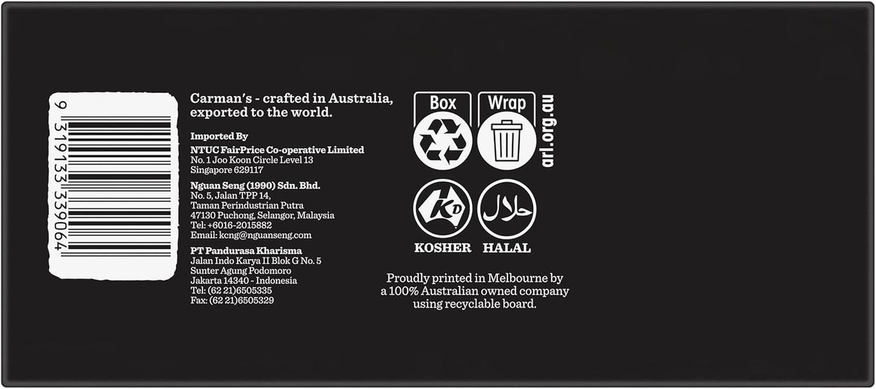 Carman'S Dark Choc & Cranberry Protein Bar Value Pack 10X40G image number 6