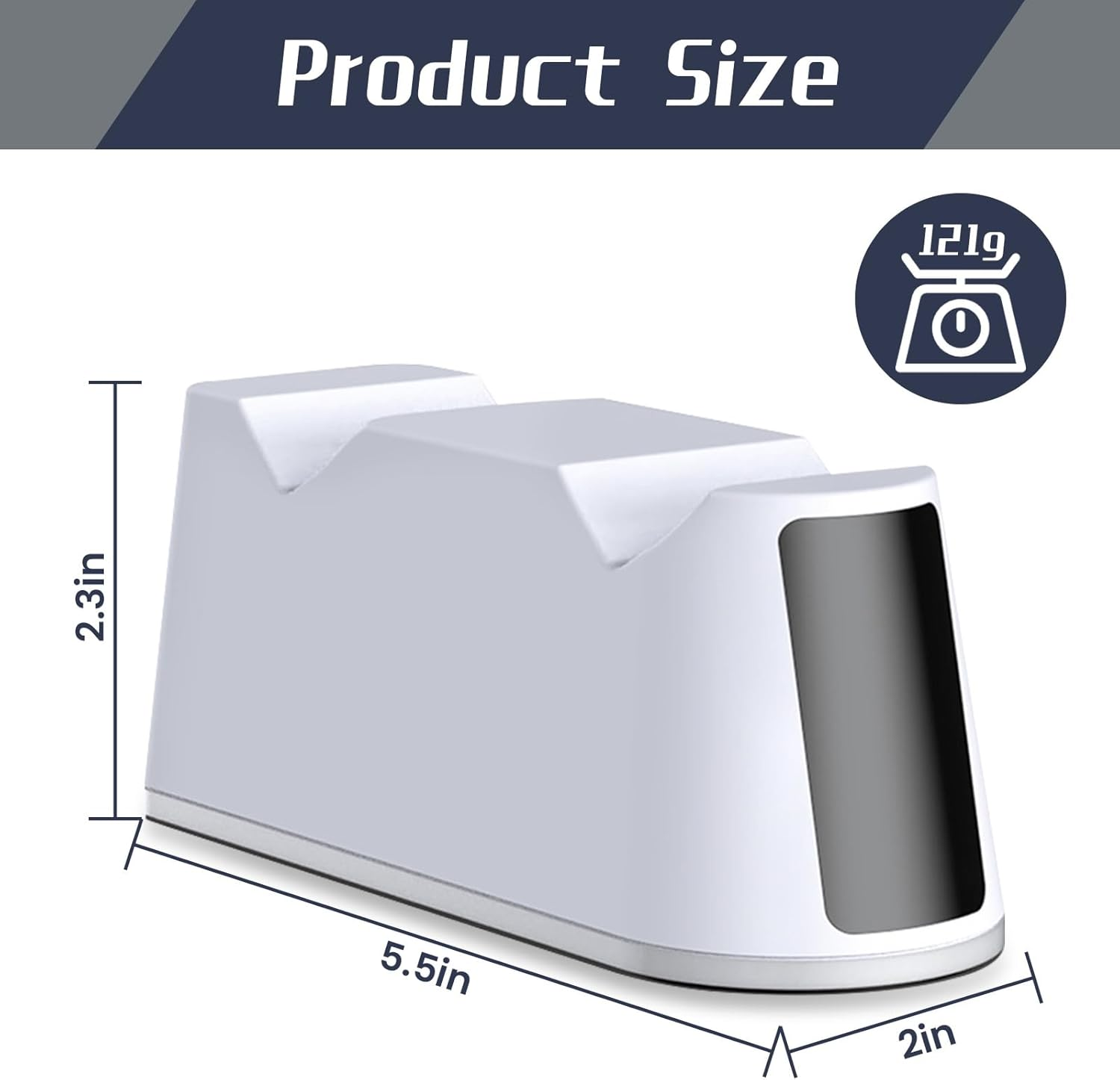 Pearyaest Controller Charger for Ps5,Fast Charging Station Dock with LED Indicator,Dualsense Charging Station for PS5 Controller,Fast Docking Charger with USB Type-C Charging(White) image number 3