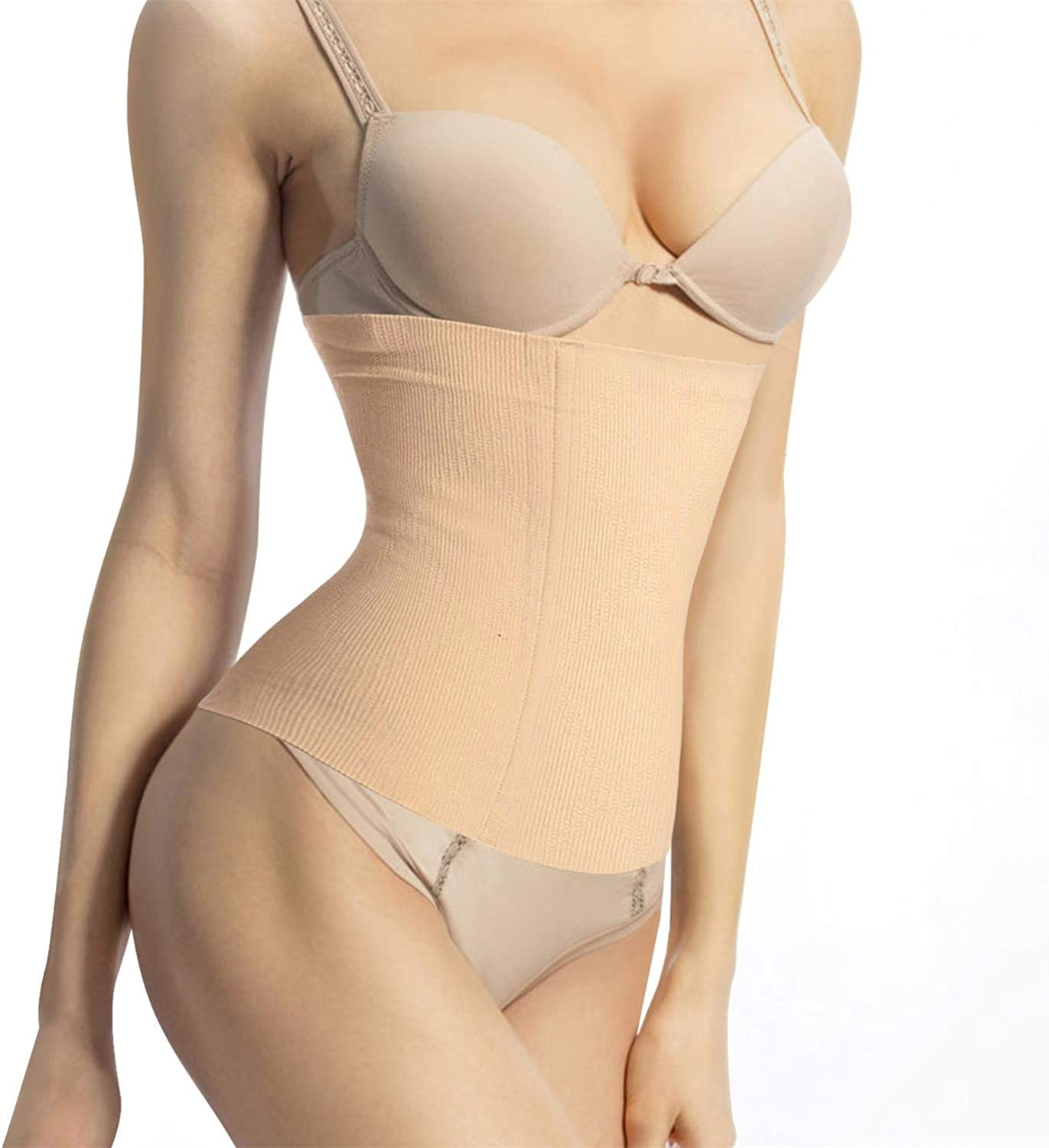 BRABIC Seamless Postpartum Belly Band Wrap Underwear, C-Section Recovery Belt Binder Slimming Shapewear for Women, Beige, Medium image number 5