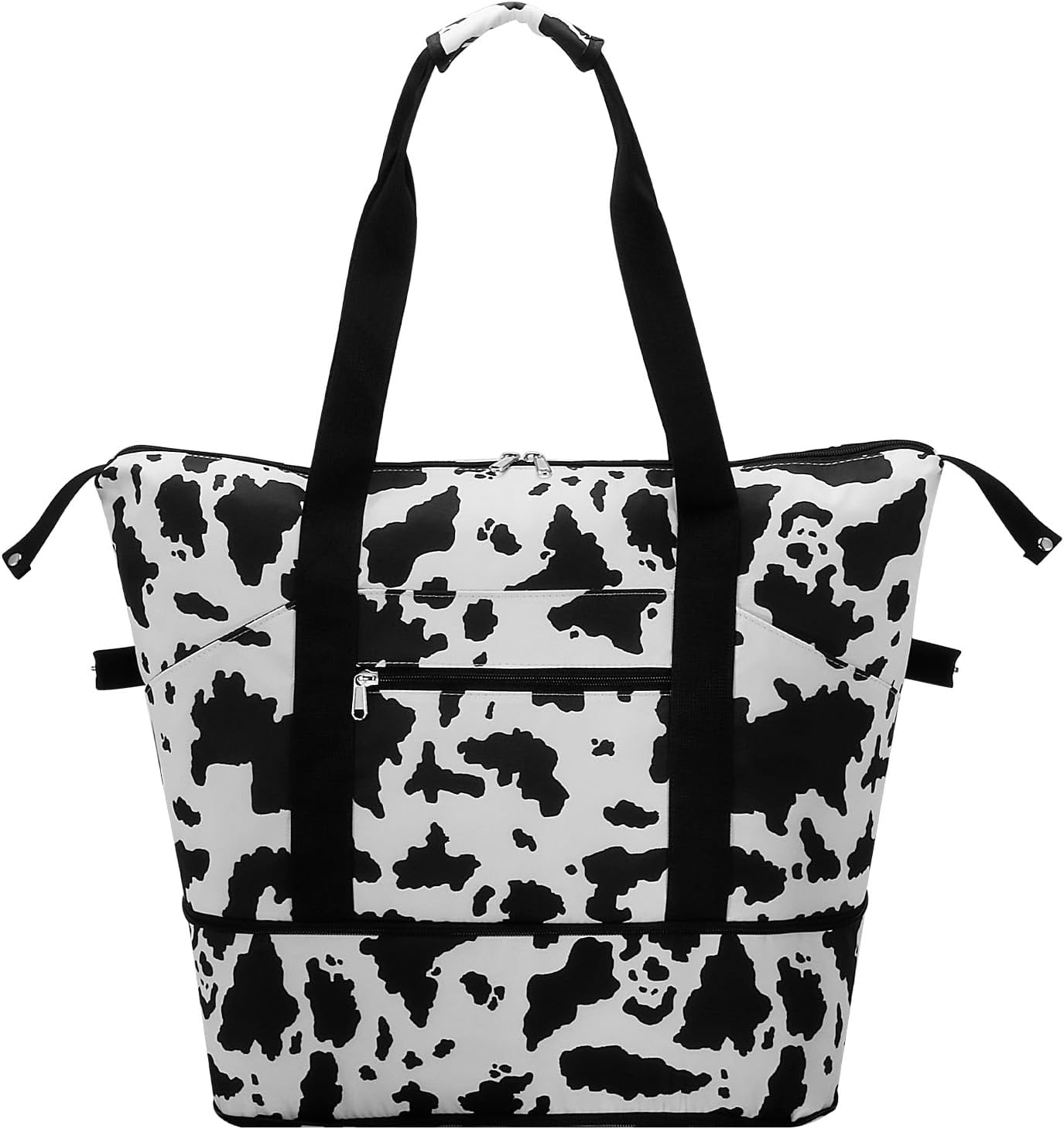 HAWEE Expandable Duffel Bag for Women with Trolley Sleeve/Wet Pocket Weekender Travel Tote Large Carry on Overnight Luggage