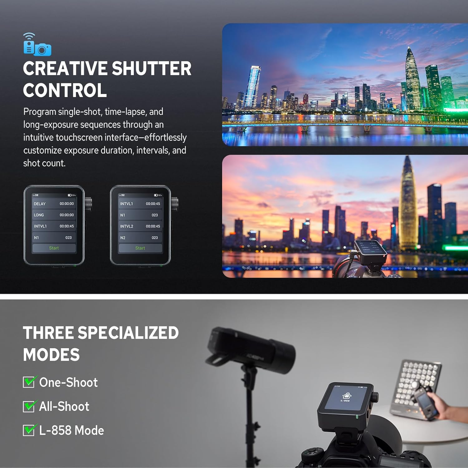 Godox X3 Pro N TTL Wireless Flash Trigger for Nikon Cameras, 2.4" LCD Touch Screen Flash Transmitter W/Built-In Battery, 2.4Ghz Wireless, Bluetooth APP Control, Pro Shooting Mode (X3N Upgraded) image number 4