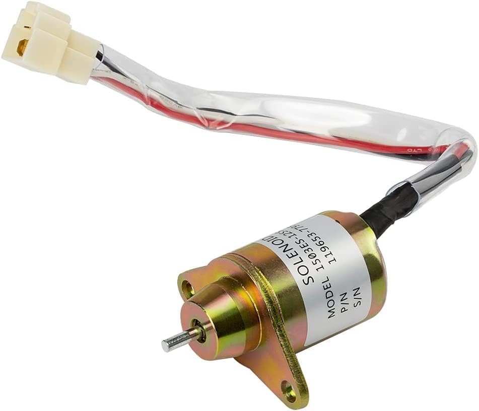 12V Fuel Shut off Solenoid 1503ES-12S5SUC5S 119653-77950 for John Deere 4TNV94L-SFN 4TNV106-GGE 3TNE84 R55 R60 image number 2