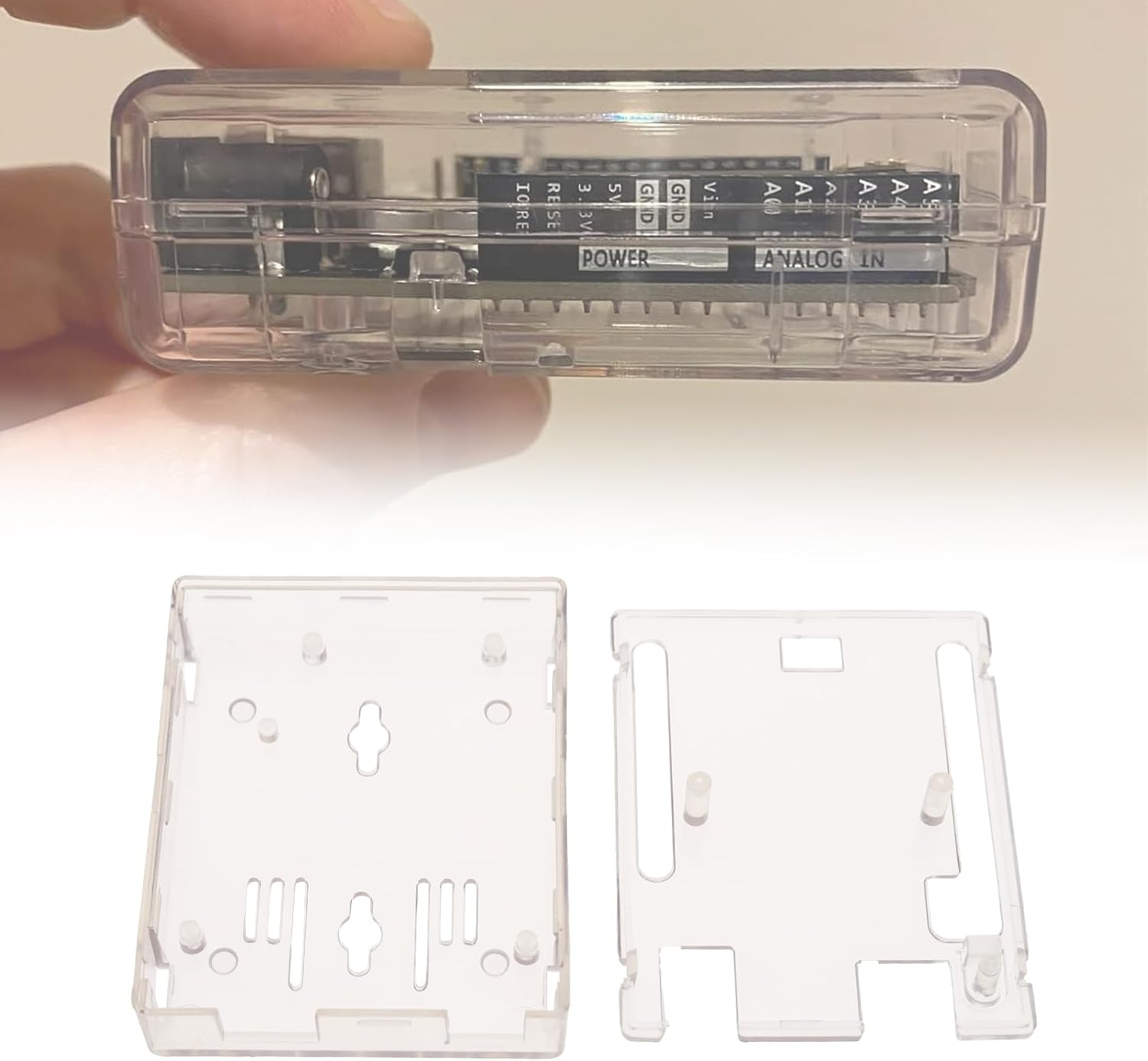 LT Easiyl 2PCS Protective Case Clear Acrylic Housing Case Transparent Computer Box with Pin Leakage Compatible with UNO R3 R4 Board