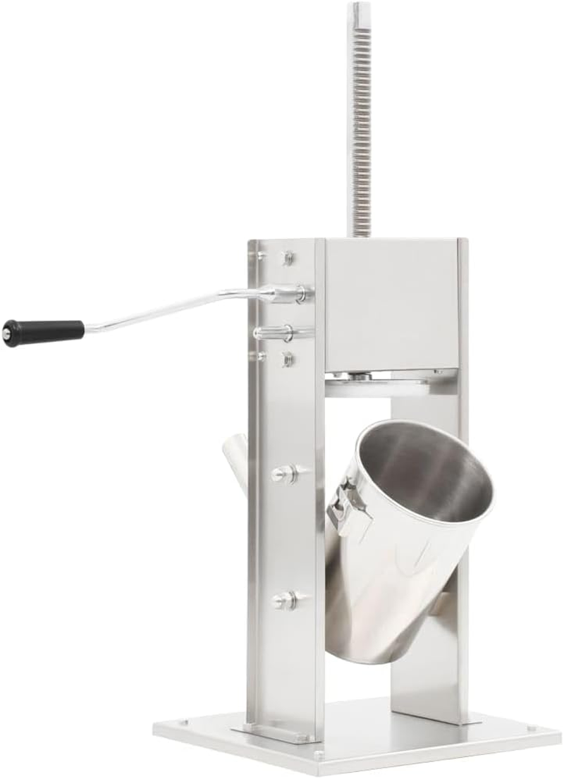 Manual Sausage Stuffer Silver 3 L Stainless Steel Kitchen Tool Meat Maker image number 3