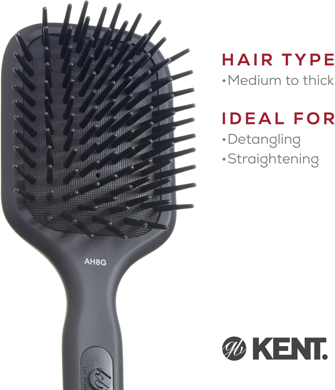 Kent Medium Paddle Brush with Large Quills image number 2