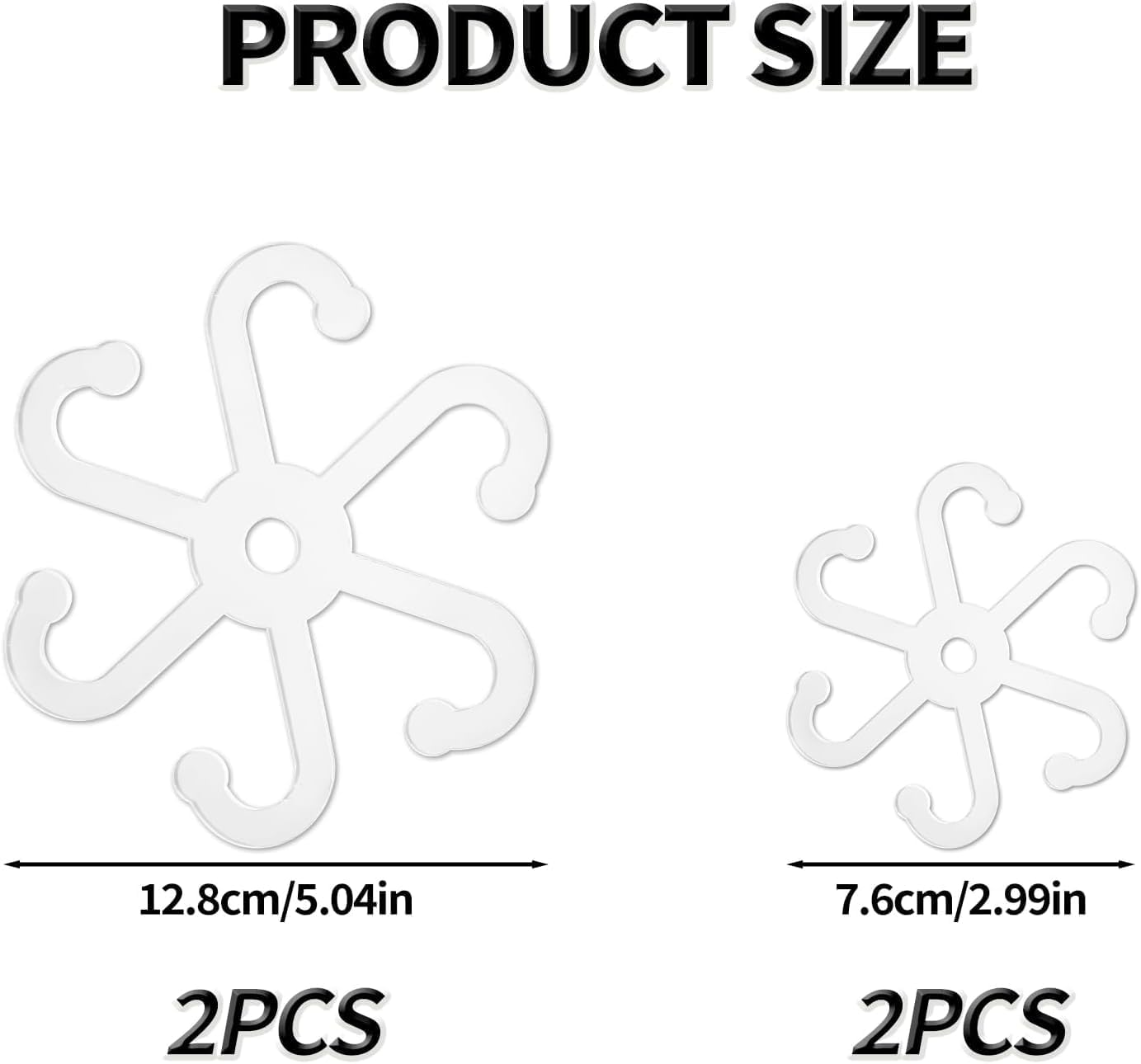 Climbing Houseplant Stem Supports,4Pcs Clear Plastic Flower Plant Growth Stake Trellis,Stem Support Hooks Plant Vine Wall Clip Plant Support Stake (A) image number 1