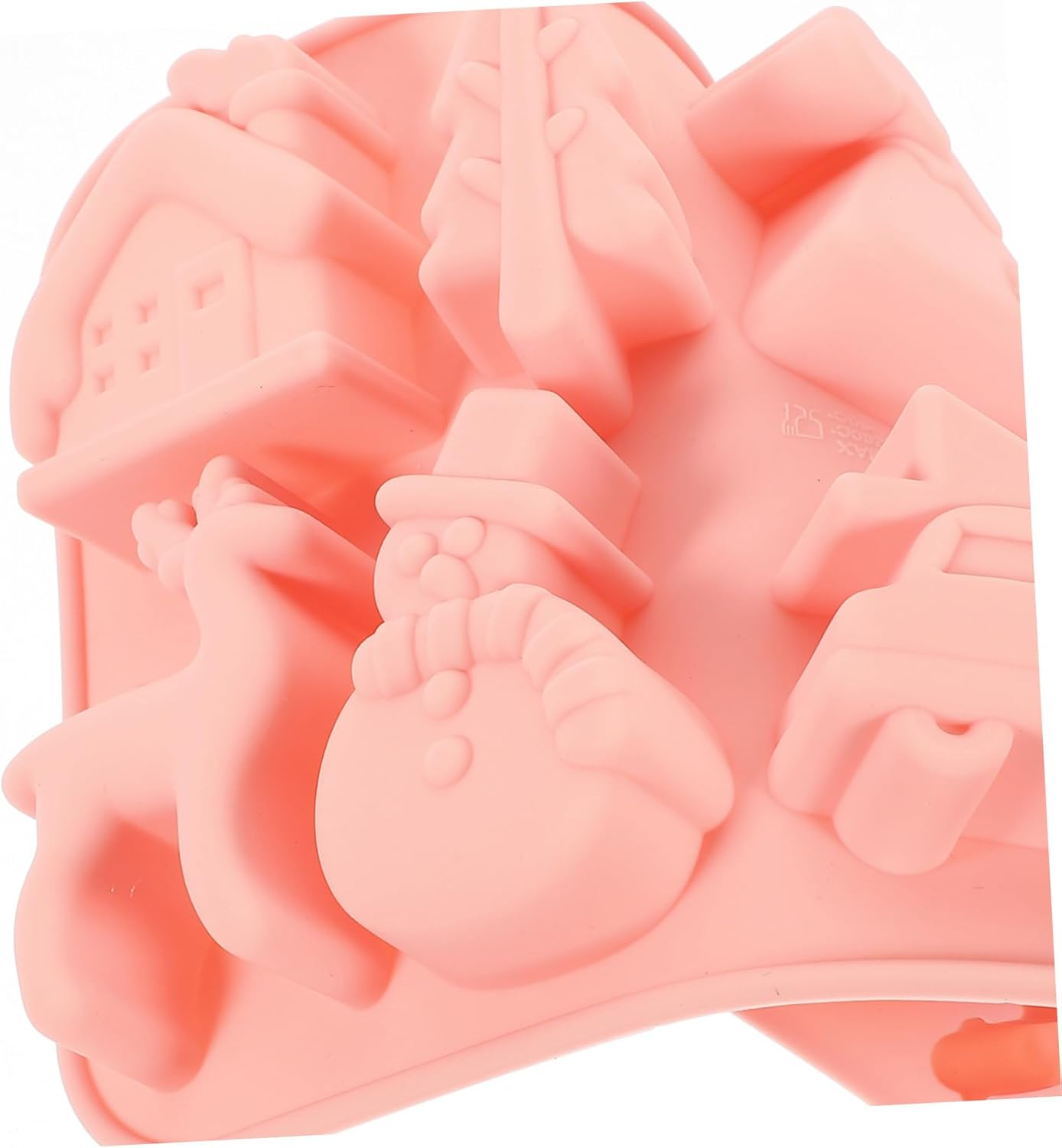 Amosfun 2Pcs Christmas Silicone Mold Xmas Candy Mold Baking Tool Non-Stick Silicone for Cookie Making Cute Baking for Christmas Craft image number 2