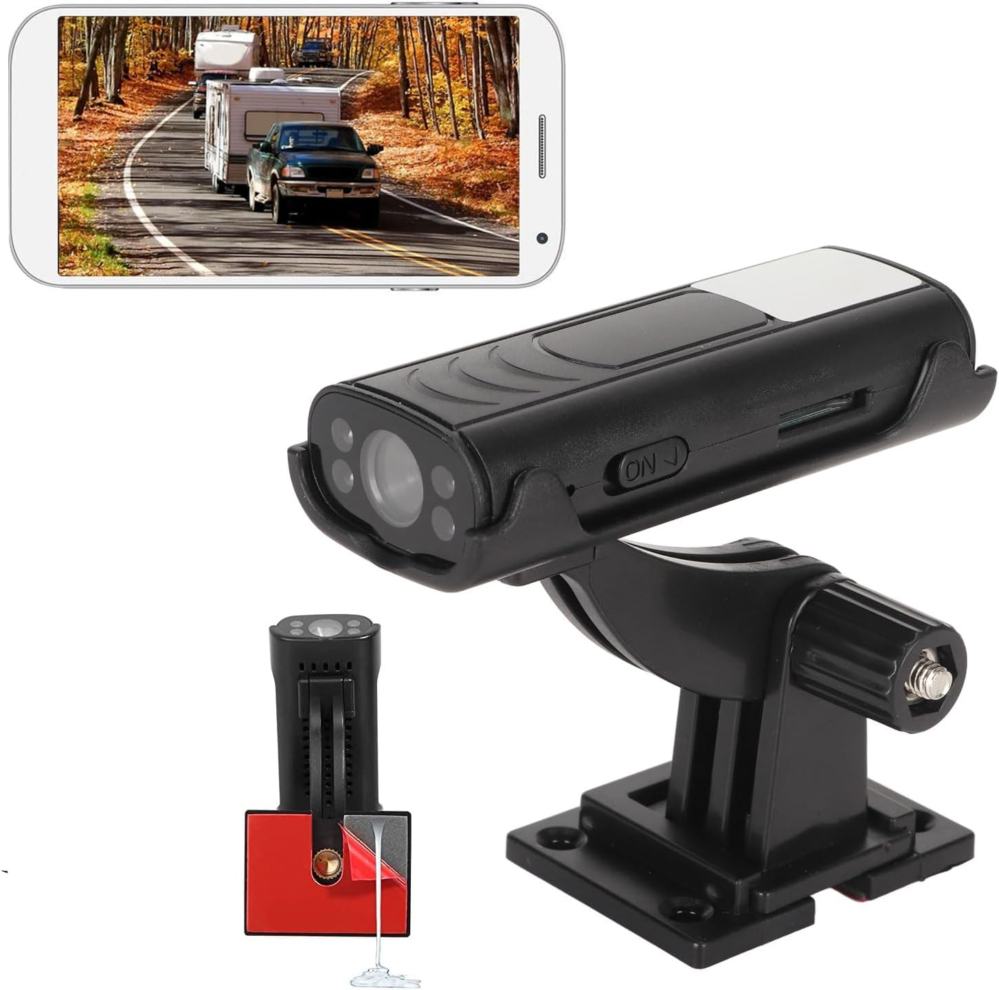 Reverse Hitch Guide Camera, 1920X1080 HD Backup Camera Rear View Camera, with 150&deg; Wide Angle, Infrared Night Vision, Support APP Control, for Car RV Truck Trailer image number 1