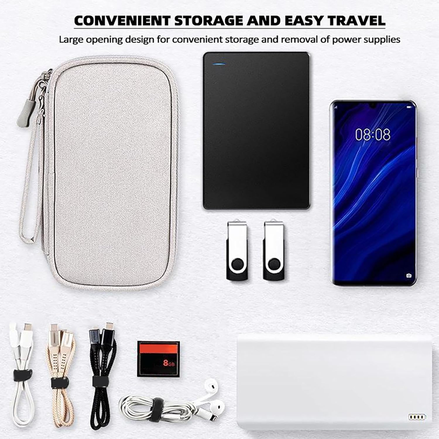 Electronic Organizer Travel Case | Travel Cord Organizer | Cord Storage Bag Travel Case, Travel Cable Organizer Pouch, Waterproof Electronic Accessories Carrying Bag Maijia image number 4