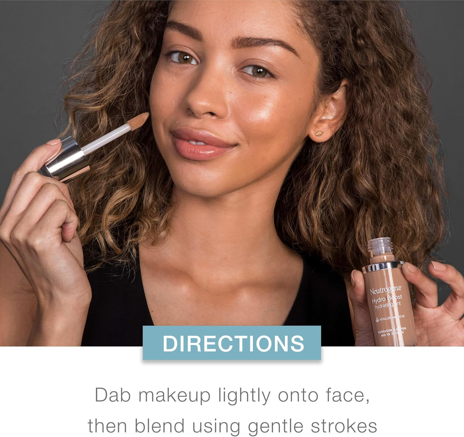 Neutrogena Hydro Boost Hydrating Tint with Hyaluronic Acid, Lightweight Water Gel Formula, Moisturizing, Oil-Free & Non-Comedogenic Liquid Foundation Makeup, 115 Cocoa Color 1.0 Fl. Oz image number 6