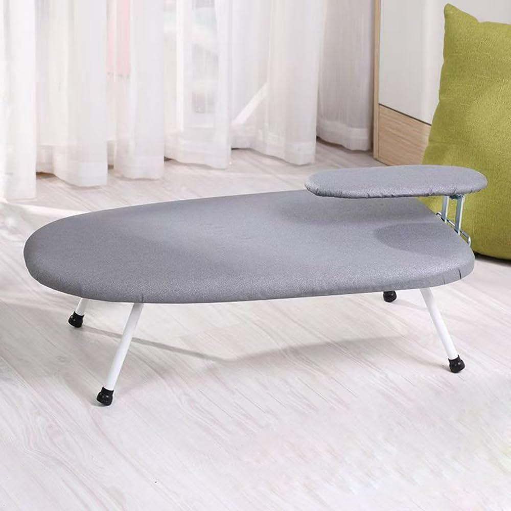 Hbluefat Metal Tabletop Ironing Broad, Mini Folding Ironing Broad with Iron Rest and Detachable Sleeve Holder, Portable Small Ironing Broad for Home, Laundry Room, Apartment, Dorms (Grey) image number 5