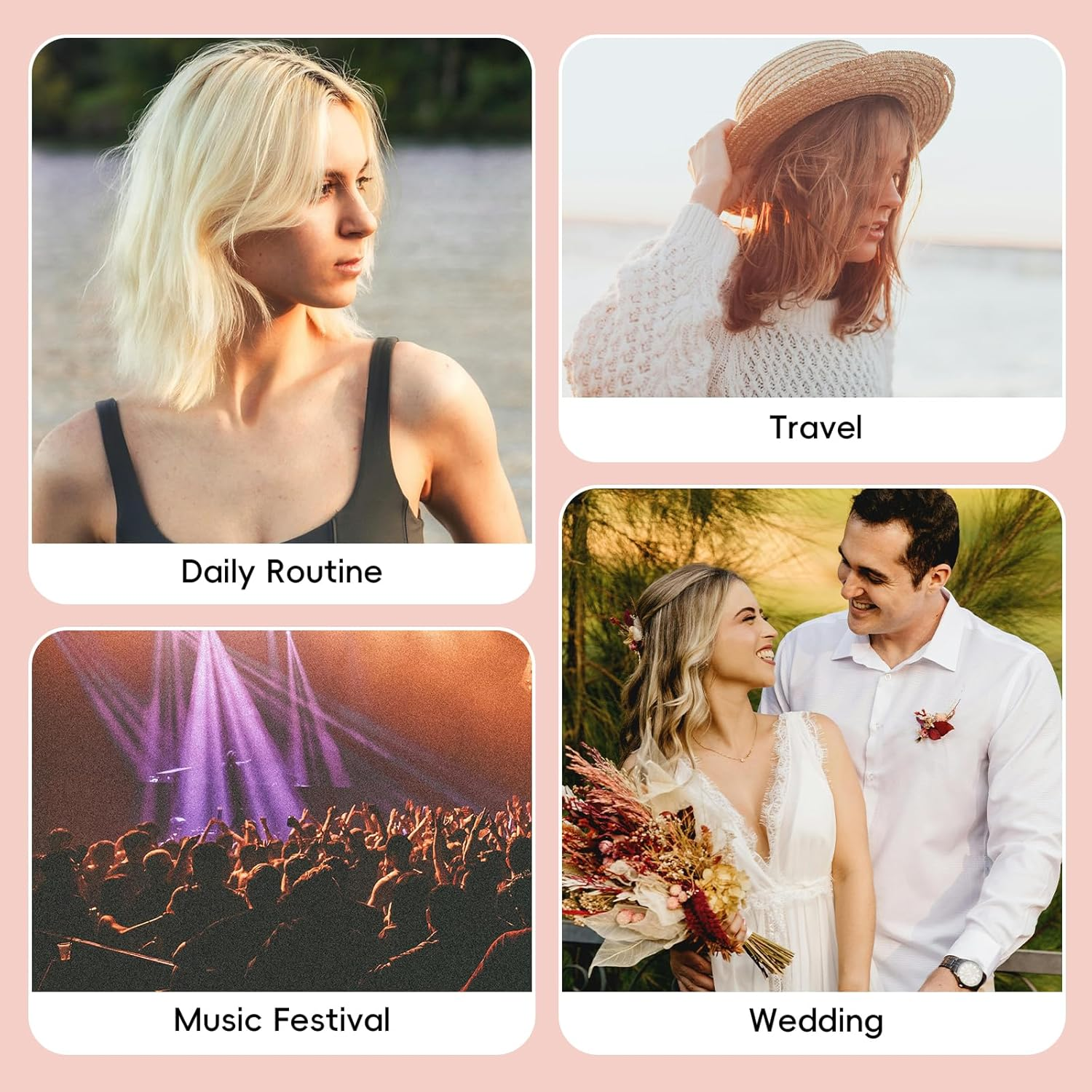 Xlihdzum French Tip Press on Nails Medium Almond - 3D Hawaii Hibiscus Flower Acrylic Fake Nails with Gold Shell Starfish Design | Glossy Glue on Nails for Women - Elegant and Durable Fake Nails image number 4