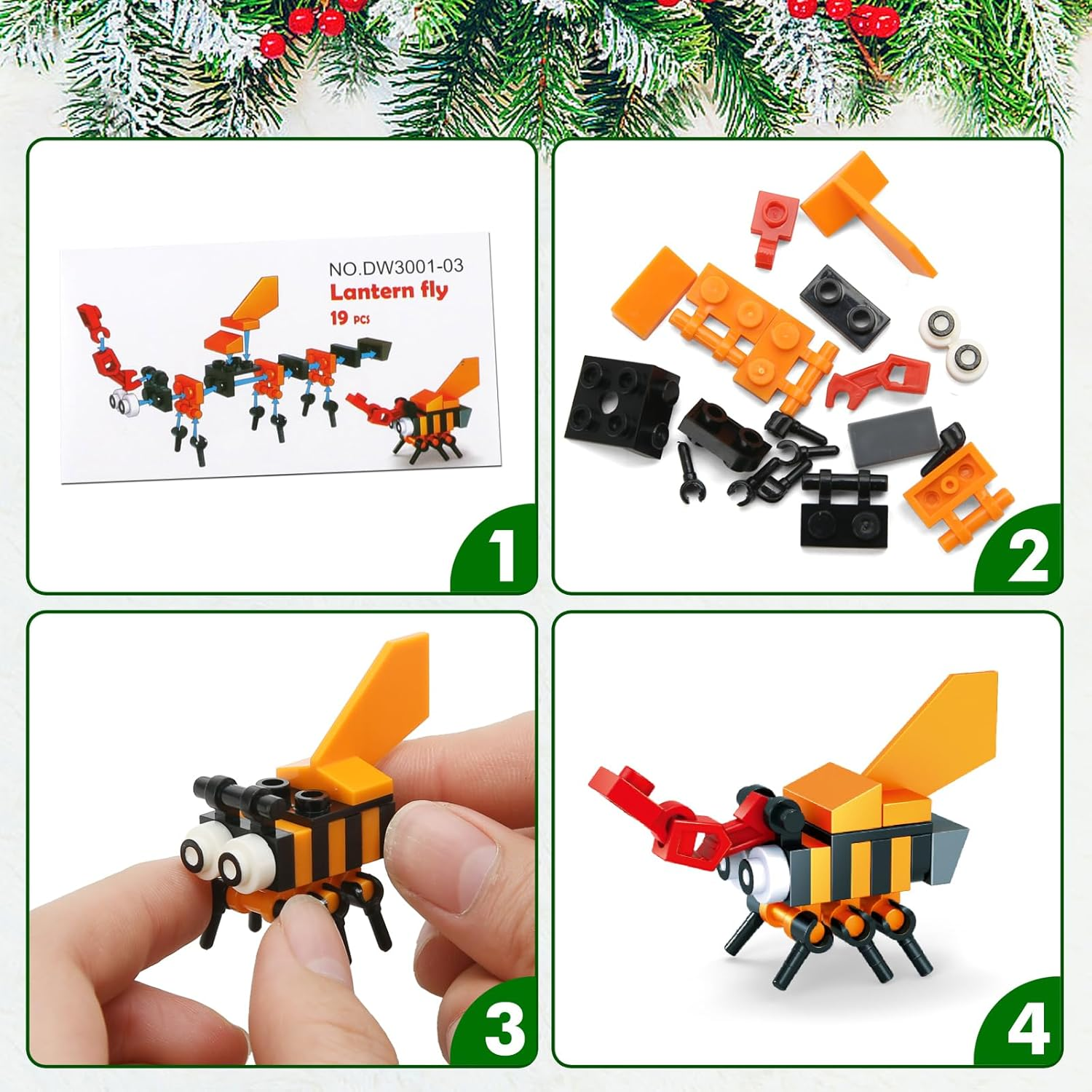 Advent Calendar 2024, 24Pcs Building Blocks Christmas Countdown Calendar Mini Animals Building Block Toys for Kids Boys Girls Xmas Stocking Stuffer Party Gifts 4 5 6 7 8 image number 1
