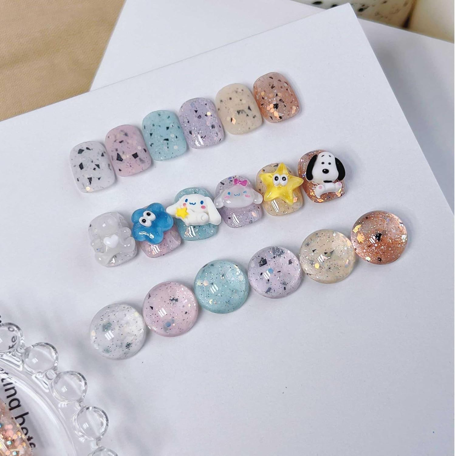 PINNI Egg Shell Gel Nail Polish Kit - Speckled, Reflective Glitter, Semi-Permanent UV Polish with Sequins, Shiny Shimmer White Varnish image number 4