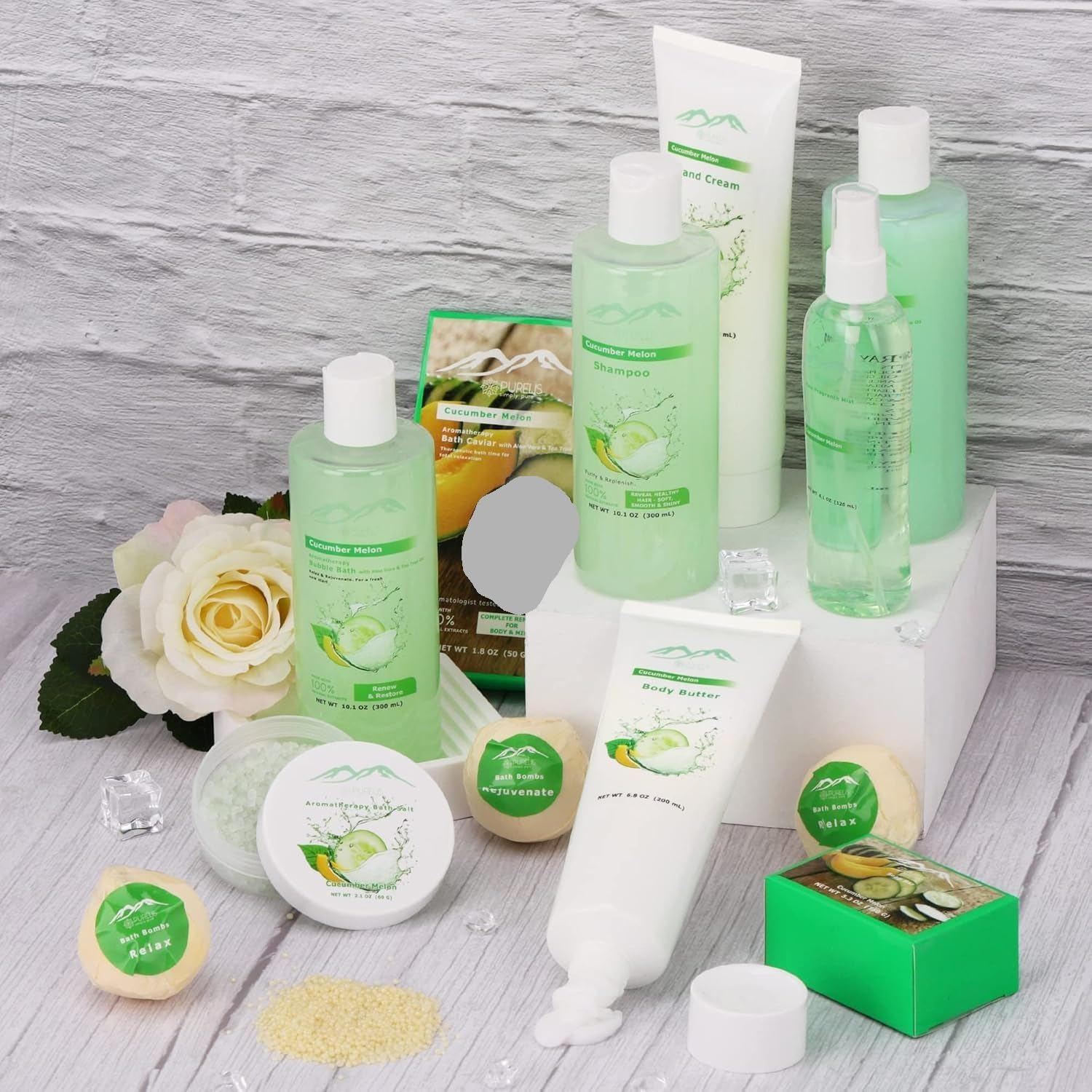 Bath Gift Basket for Women - Frankincense & Myrrh Aromatherapy Home Spa Bath Gift Set for Women & Men! Purelis Spa Basket for Him & Her. Bath & Body Gift Basket Organic & Natural Gift Set. Best Gift! image number 3