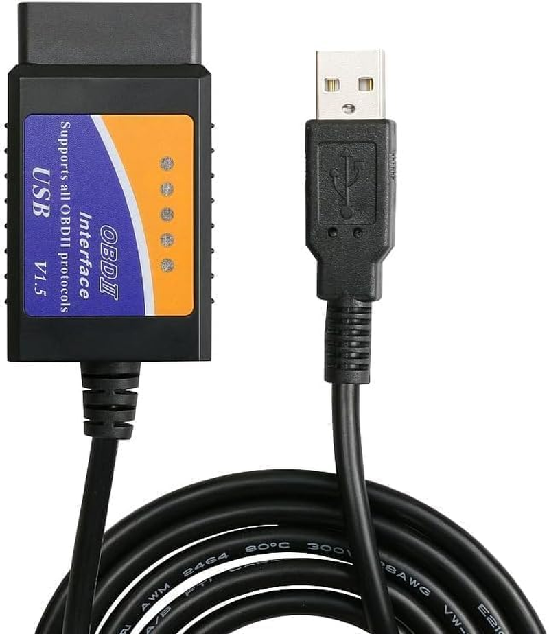 OBD2 USB Adapter ELM327 V1.5 Car Diagnostic Device Automotive OBD2 USB Scanner Code Reader Diagnostic Tool