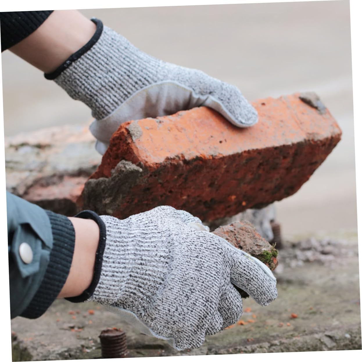 GAROZATION 1Pair Outdoor Gardening Gloves Anti-Collision Puncture-Resistant Lightweight Breathable Design for Comfortable Fit for Weeding Planting image number 2