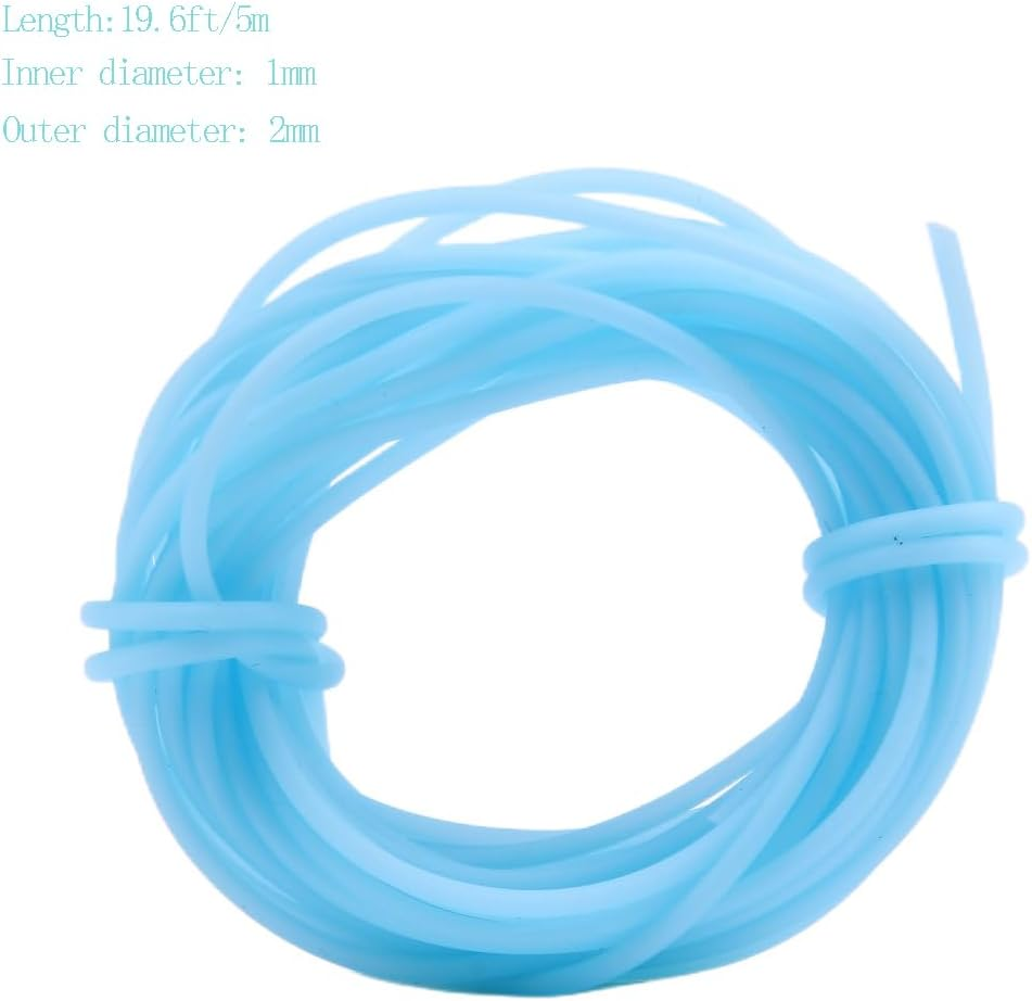 Cord Sky Blue Rubber Cord Tube - 16Ft Silicone Hollow Tubing 2Mm OD 1Mm ID for DIY Craft, Beading, Necklaces, Bracelets image number 1