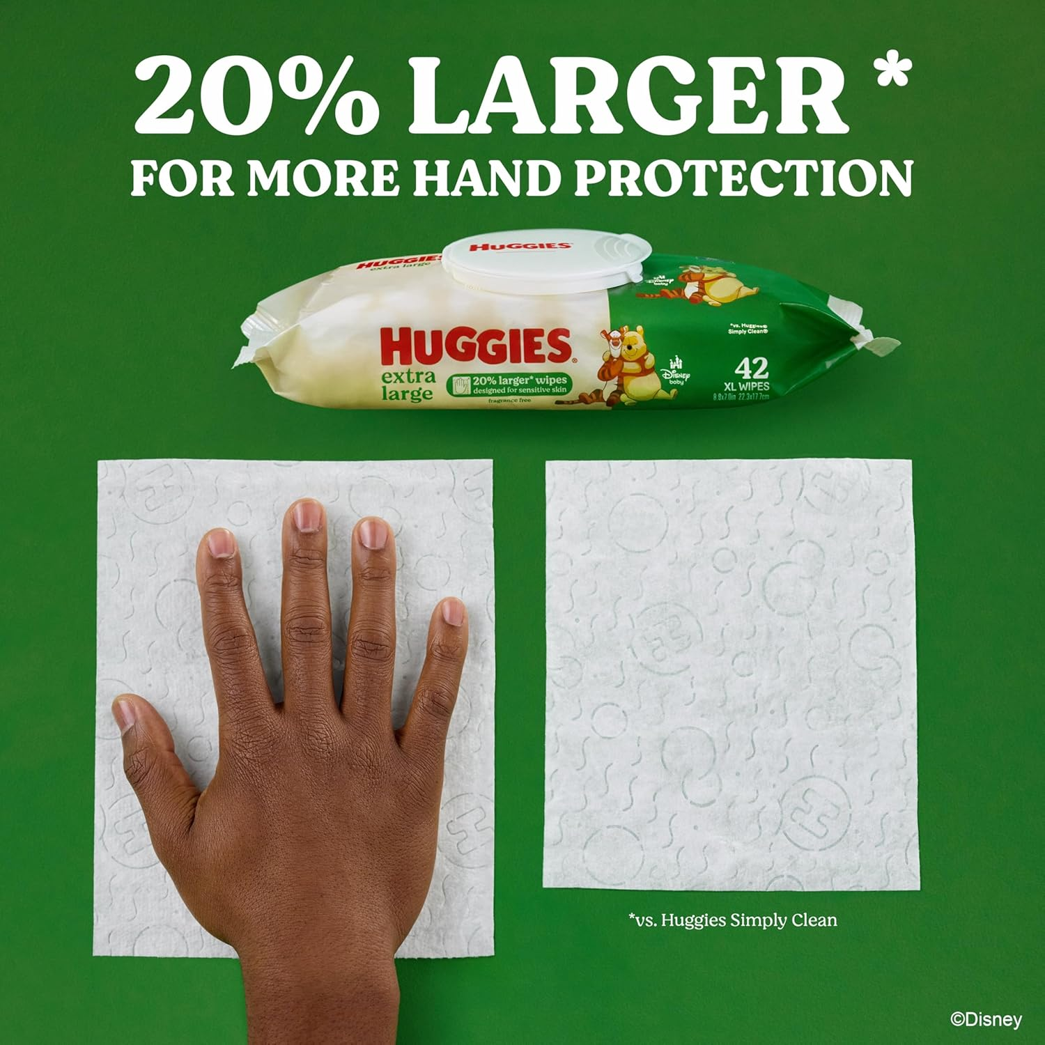 Huggies Extra Large Baby Wipes, Unscented, 9 Flip-Top Packs, 378 XL Wipes Total, Packaging May Vary image number 1