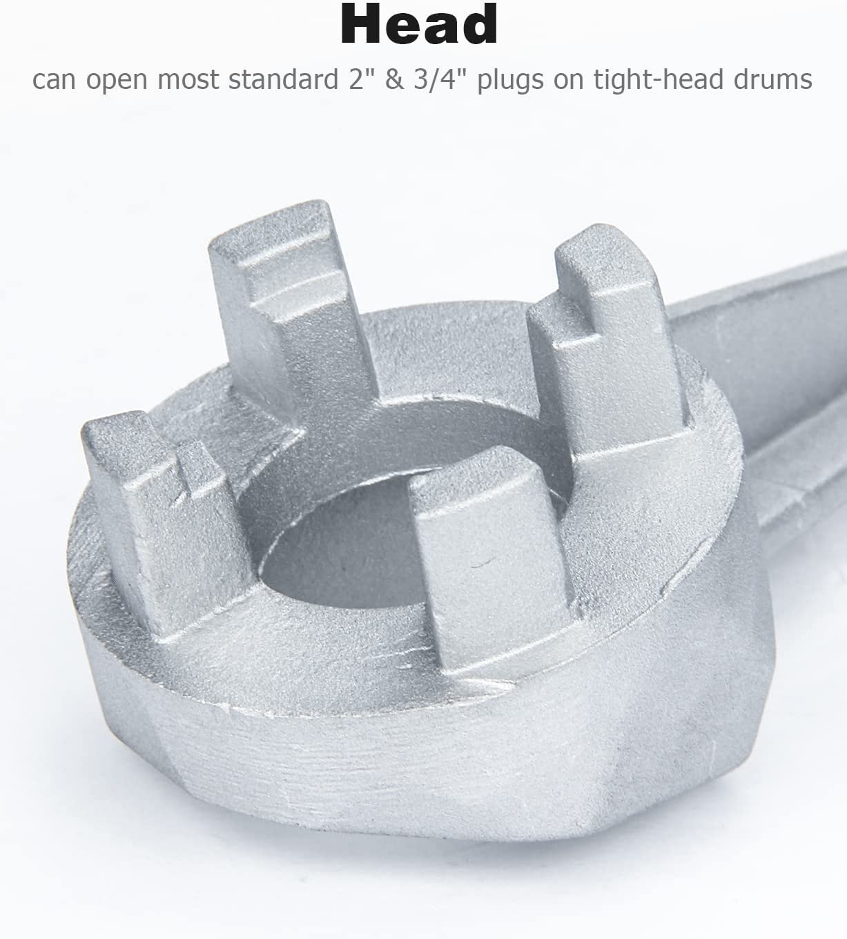 Mellbree Aluminum Bung Wrench - Gallon Drum Opener Tool for 10, 15, 20, 30, 50, 55 Gallon Barrels - Fits 2 Inch and 3/4 Inch Bung Caps image number 1