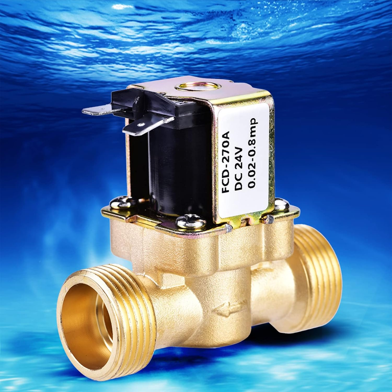 3/4 Brass Electric Solenoid Valve, DC 24V Normally Closed Water Inlet Switch Quick Connect Water Solenoid Valve Electric Solenoid Magnetic Valve for Water Control image number 6