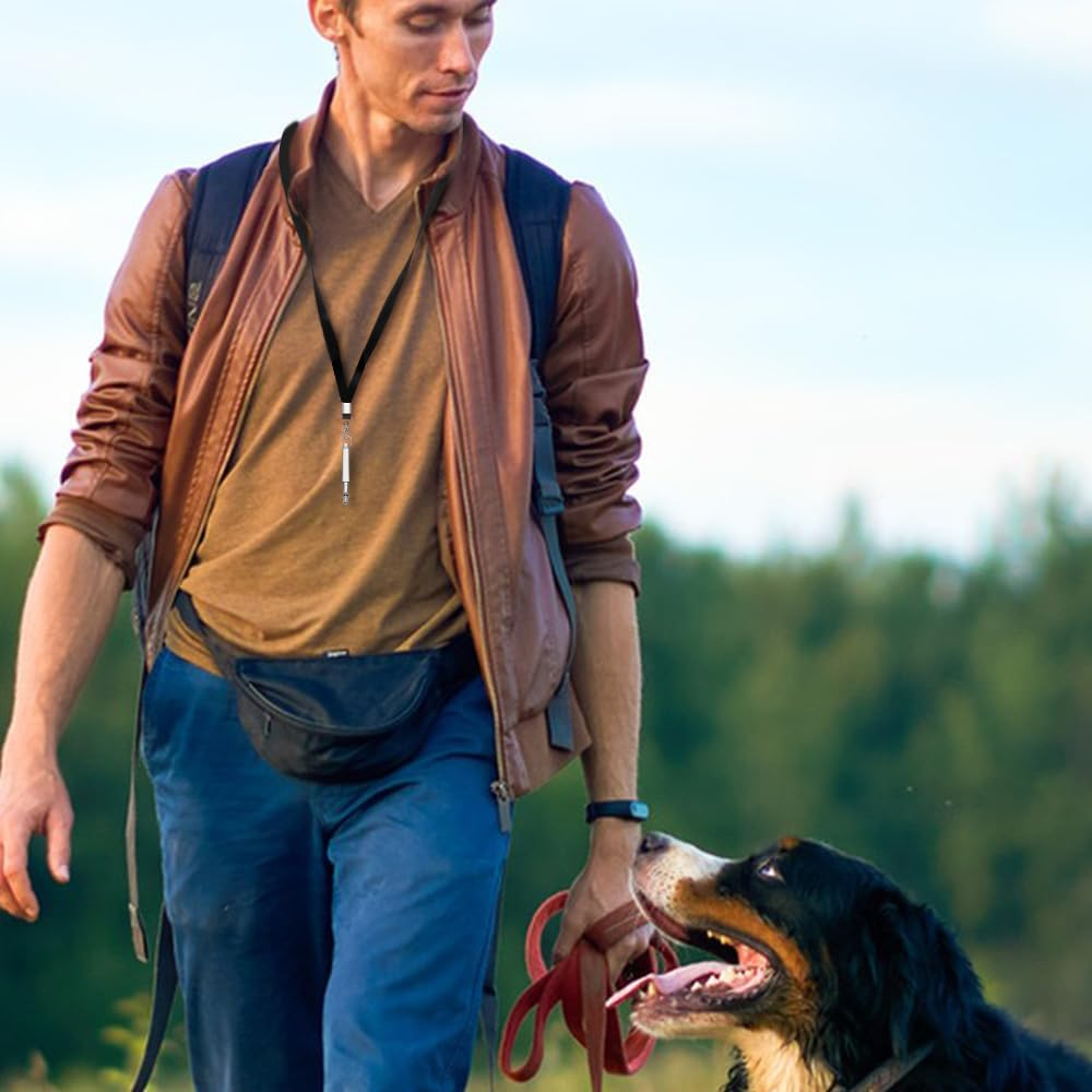 3 Pcs Dog Whistle, Dog Whistle to Stop Barking, Dog Whistle to Make Dogs Come to You, Dog Whistle Training, Dog Whistle to Stop Barking Neighbors Dog, with Lanyard(White, Red, Black) image number 3