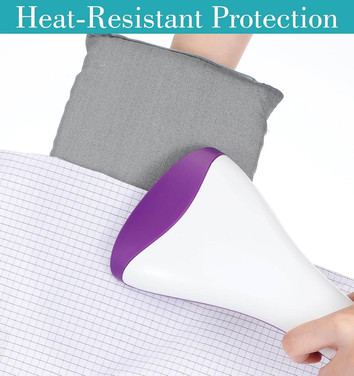 2 X Gloves for Steamer, Steam Straightener Glove, Heat Resistant & Waterproof Gloves with Finger Loop, Ideal for Clothing & Shirts (Grey) image number 5