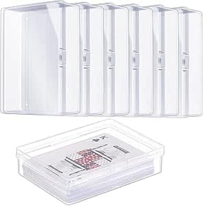 Linyongc 6Pcs Plastic Playing Game Card Storage Boxes, Rectangular, Transparent, Waterproof, 6.5 X 9.5 X 2.6 Cm, 72 Grams Each image number 3