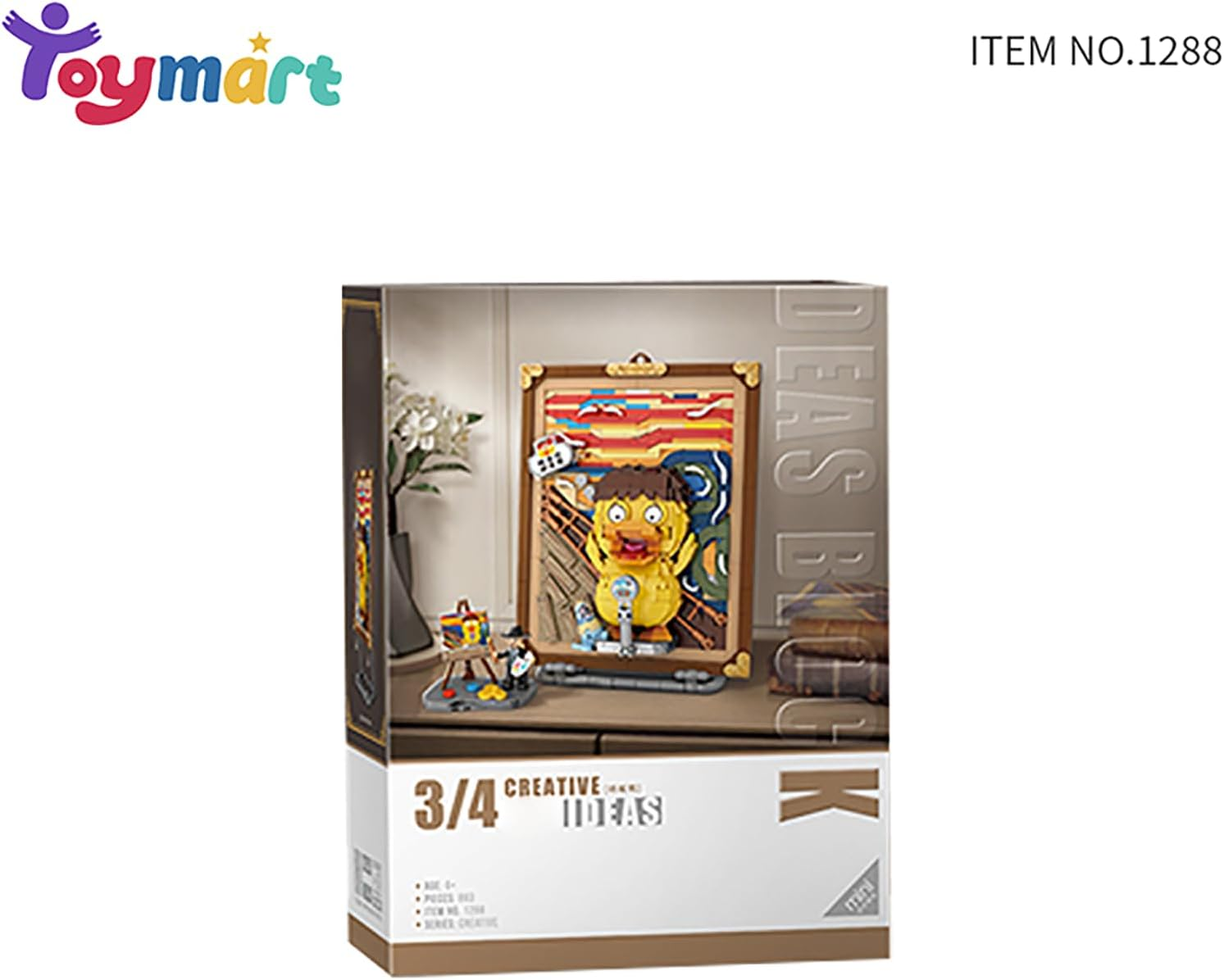TOYMART Scream Duck Funny Wall Art Mini Building Blocks Set 893PCS &ndash; Cute 3D Brick Frame, the Scream Parody, DIY Building Toy for Teens Adults, Art Gifts, Collectible Decor image number 2