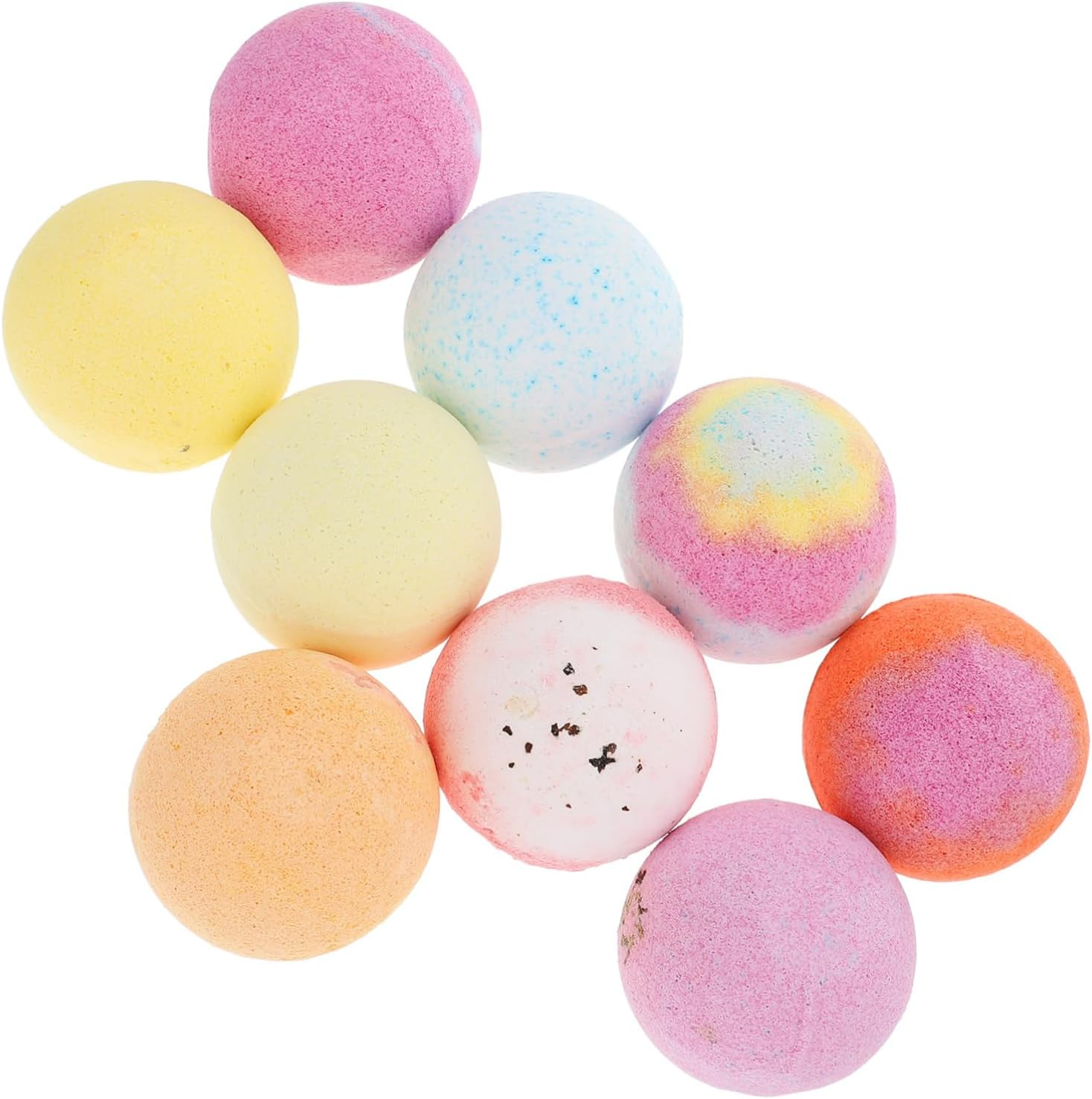 EXQUIMEUBLE 9Pcs Spa Bubble Natural Bath Salt Balls Boys and Girls Shower Bombs Relaxing Balls image number 5