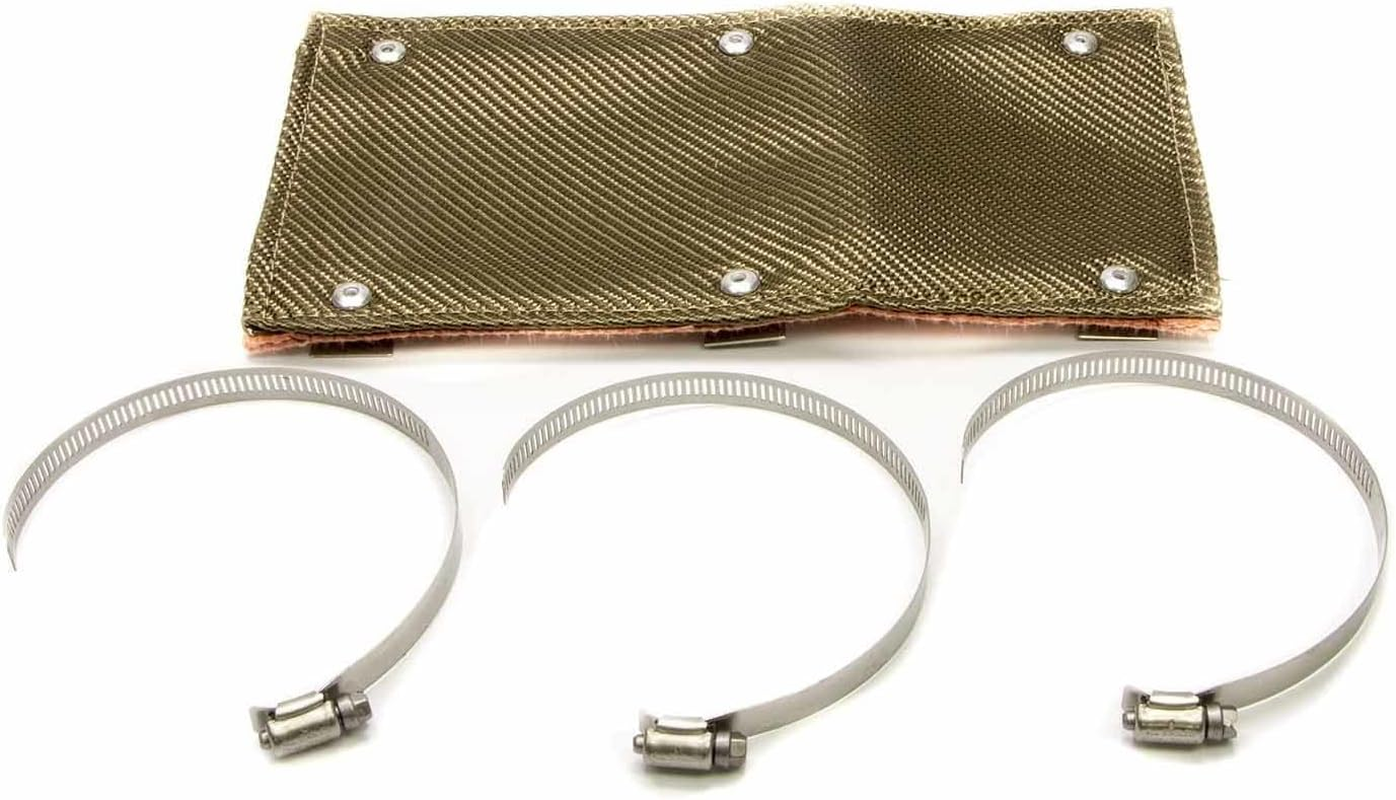 Design Engineering 010453 Titanium Pipe Shield 4" X 8" Exhaust Heat Shield image number 1
