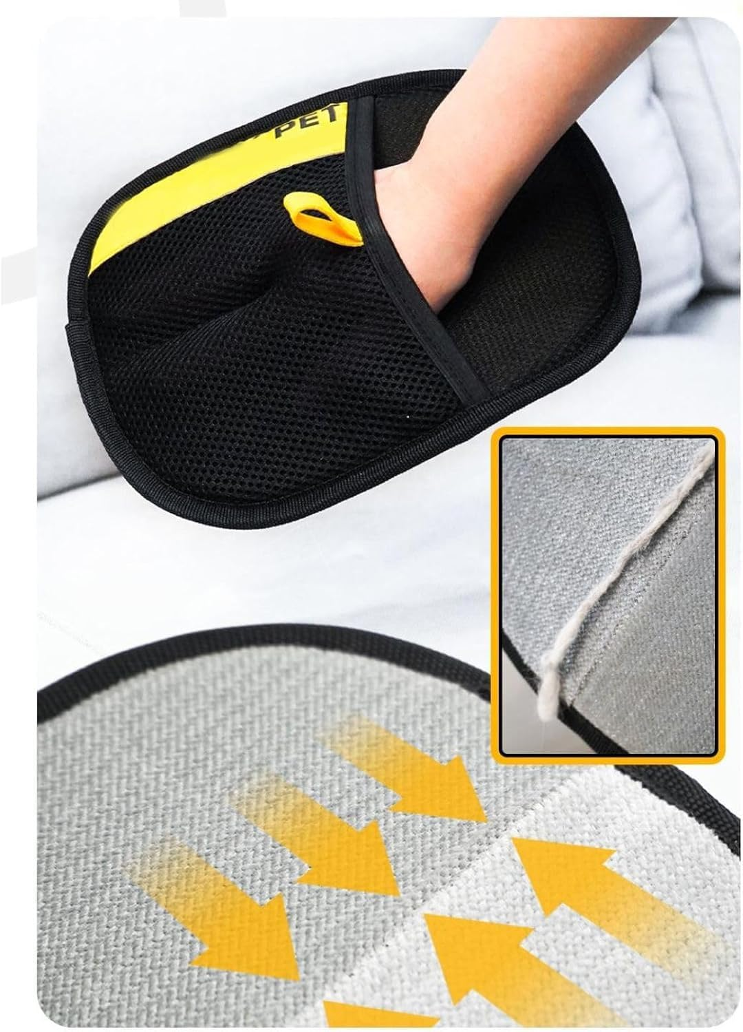 1 Pcs Pets Double-Sided Pet Grooming Gloves,Pet Grooming Gloves,Cat Grooming Gloves for Dogs,Double Sided Grooming Gloves for Pets,Pet Hair Remover Gloves,Pet Fur Cleaning Gloves image number 1