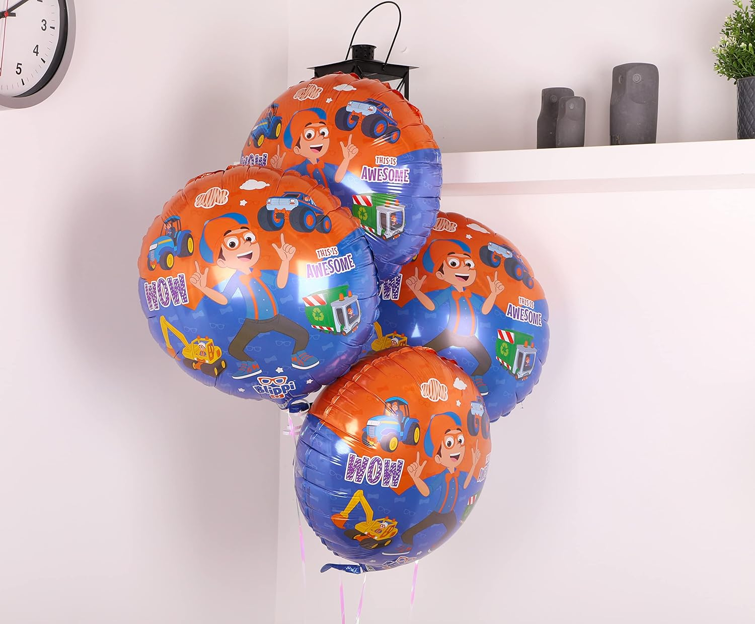 Toyland&reg; 18 Inch round Blippi Character Foil Balloon - Kids Party Decorations image number 1