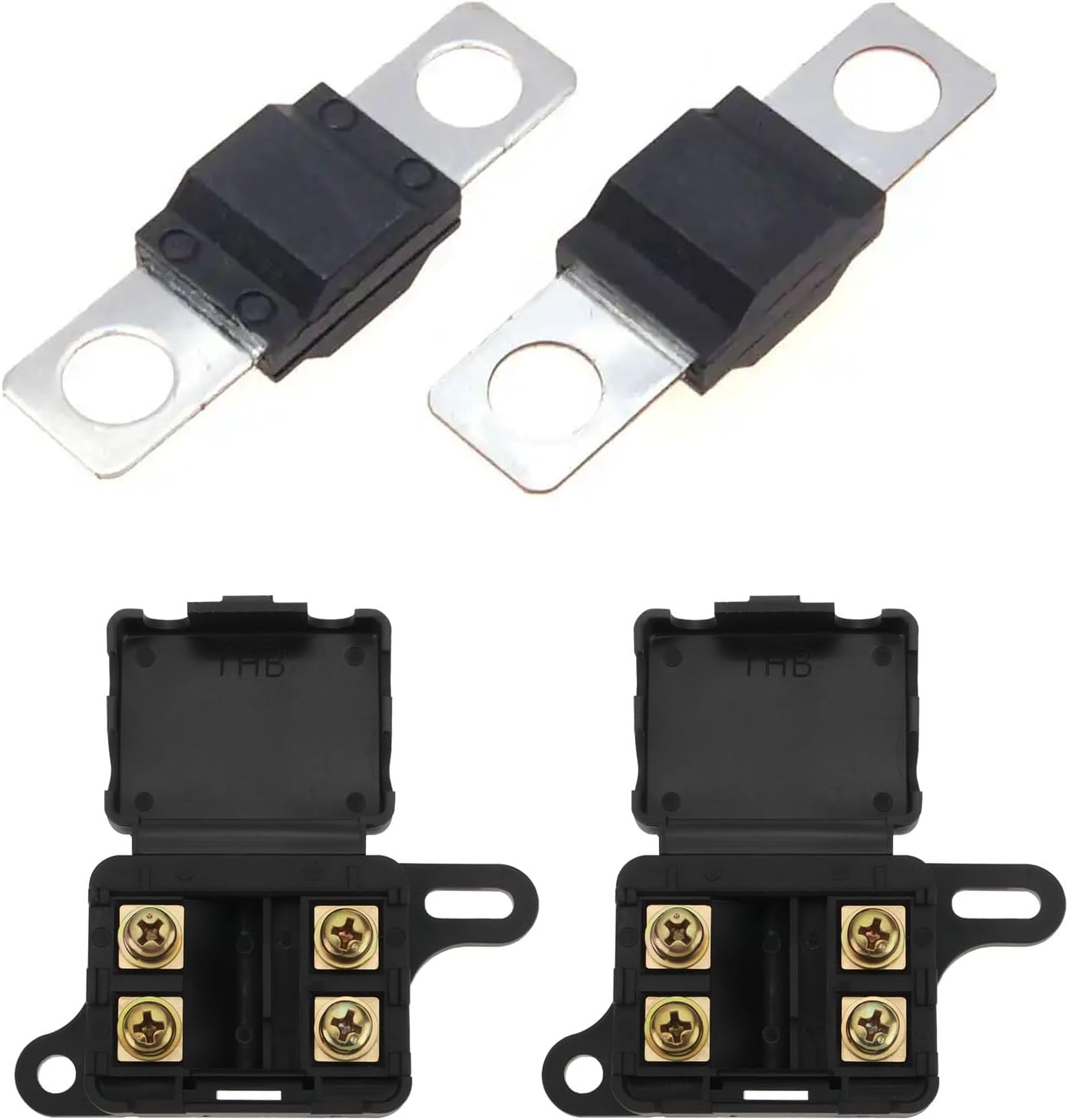 Be in Your Mind 2 Pcs 2-Way MIDI Fuse Holder Max. 150A 32V DC Holder for 2 Fuses Automotive Boat Mobile Home Vehicled Ata Center Electronics image number 2