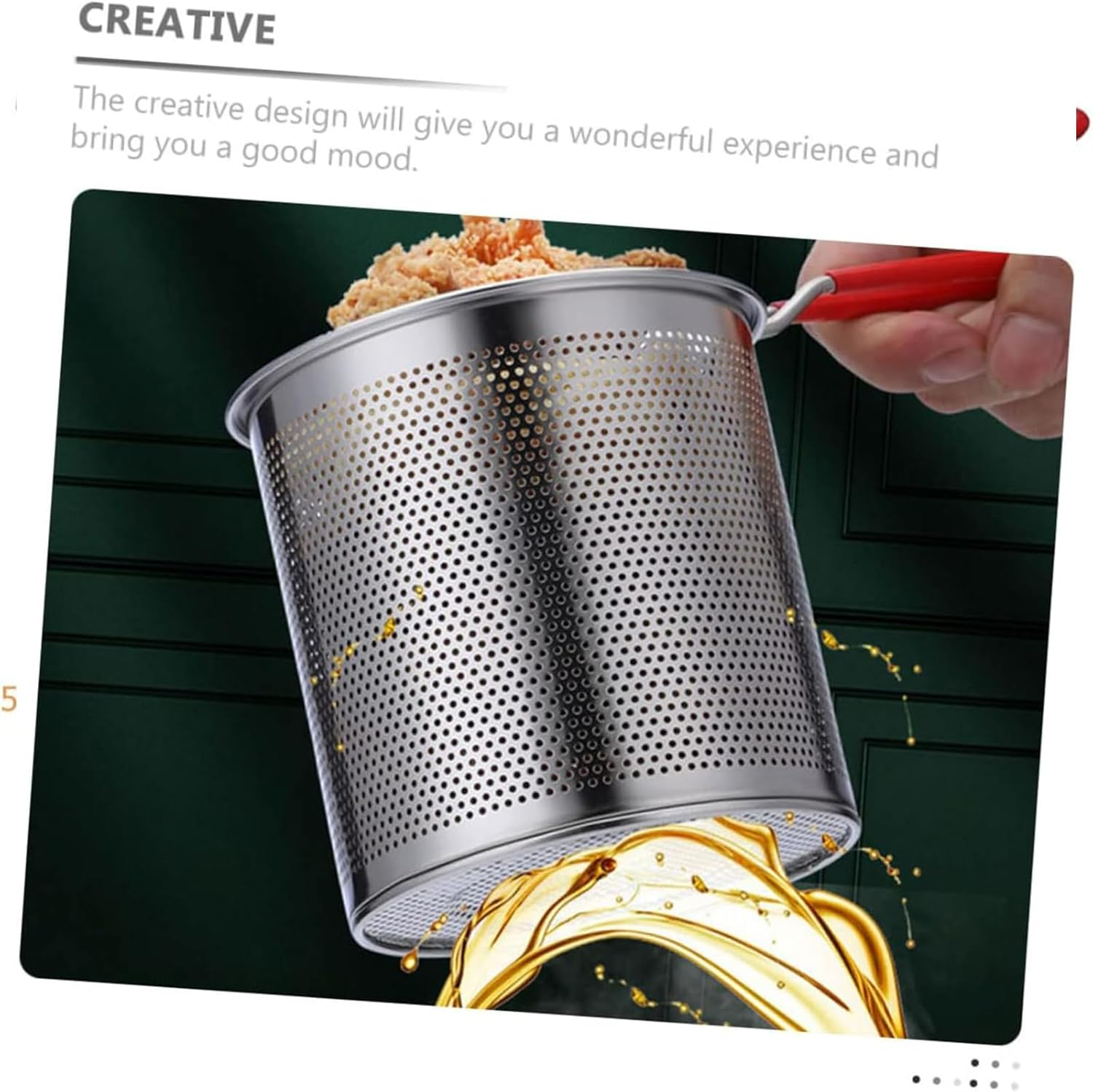 1 Set Kitchen Fry Pot Deep Frying Basket Food Cooking Pot Mesh Fryer Basket with Fried Wire Baskets Deepen Milk Pan with Basket for Chip Fried Chicken image number 1