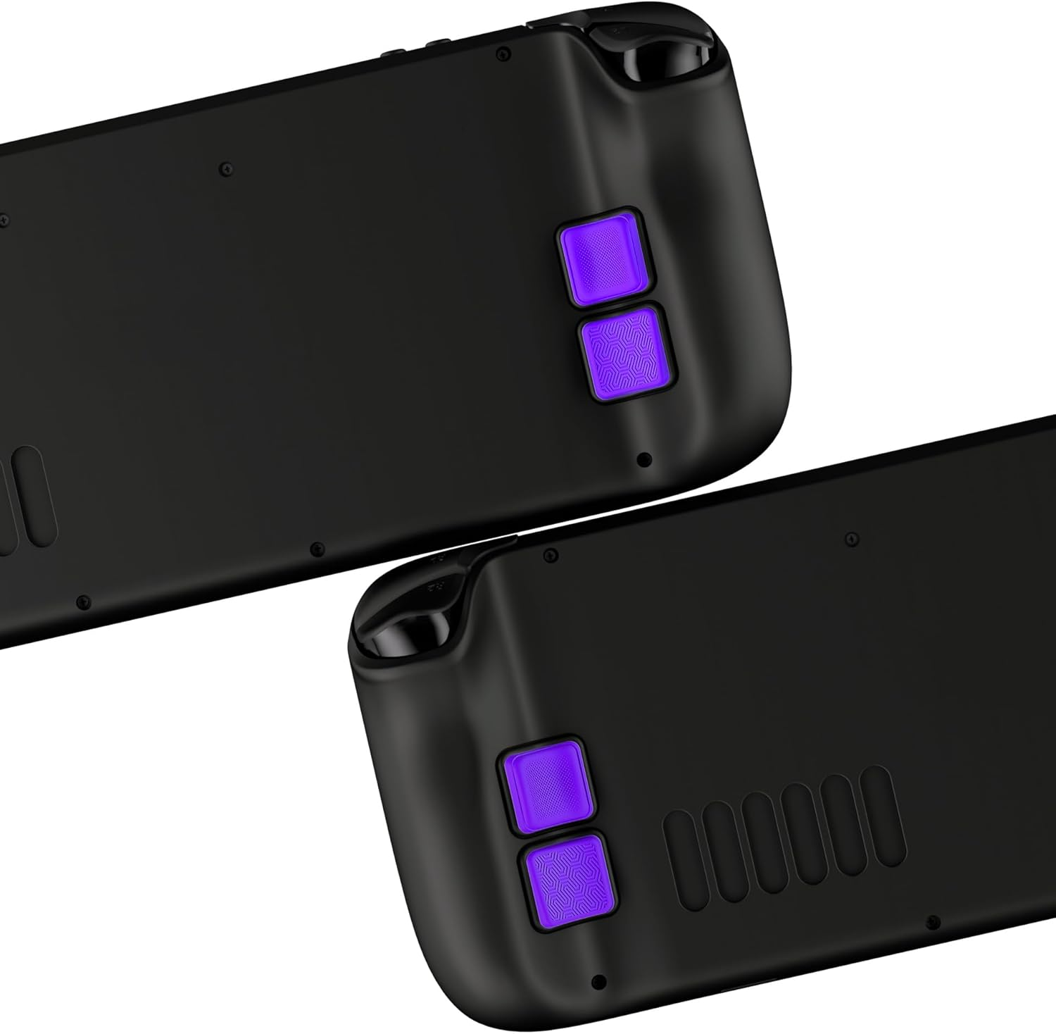 Playvital Mix Version Back Button Enhancement Set for Steam Deck LCD, Grip Improvement Button Protection Kit for Steam Deck OLED - Streamlined & Studded Design - Purple - Blue image number 4