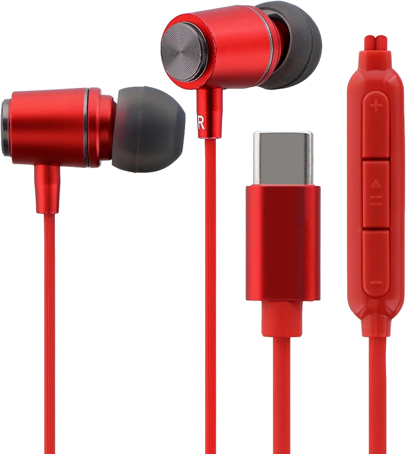 Leplus LN-TCEP02RD Type-C Earphones (With Volume/Microphone) In-Ear Type Polar Range Stable Red