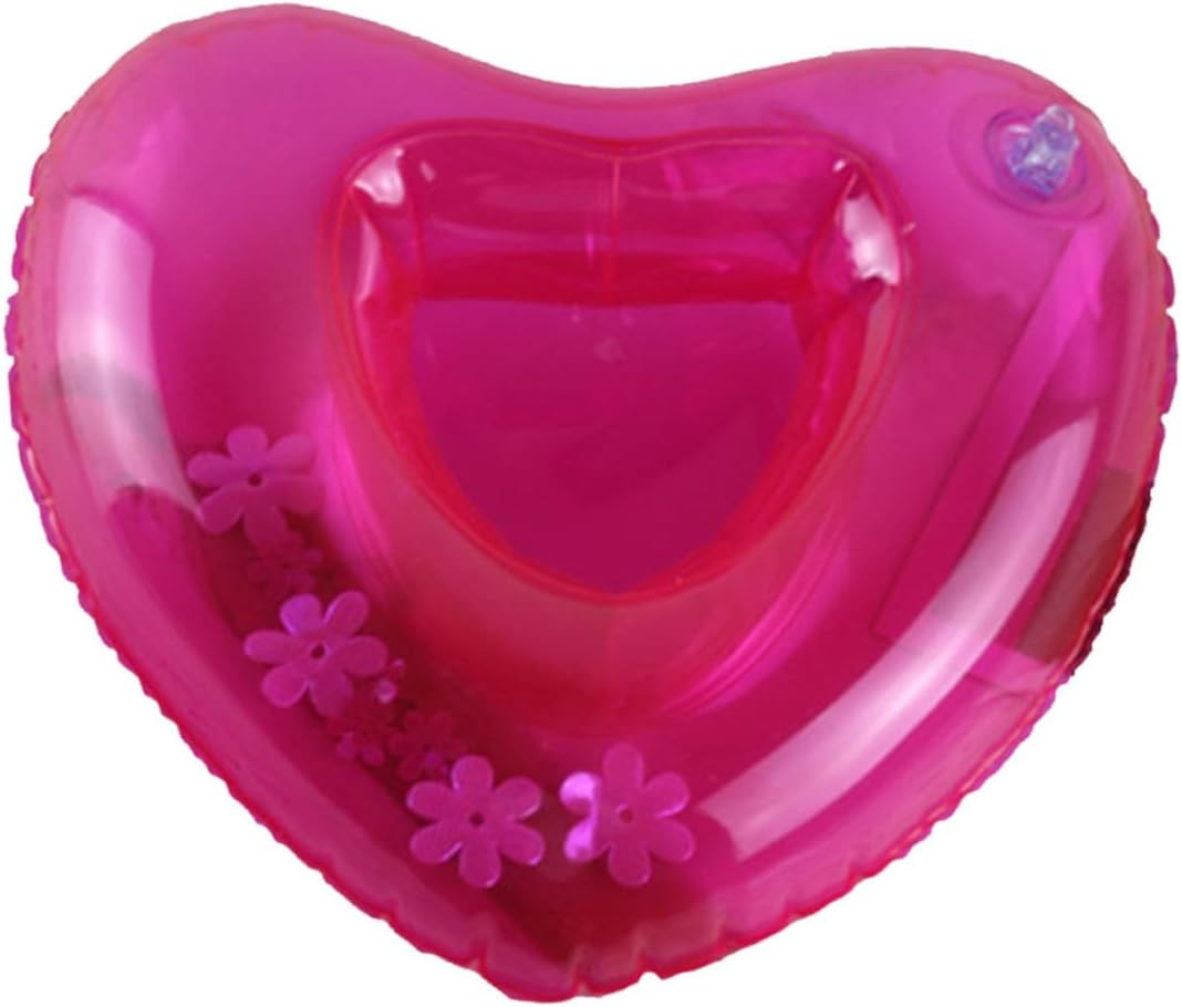 ERINGOGO Inflatable Cup Holder Inflatable Drink Holder Heart Floatie Heart Floating Cup Holder Pool Holder Fire Engine Keyring Pool Toy Cup Holder Inflatable Coasters Love Drinks image number 2