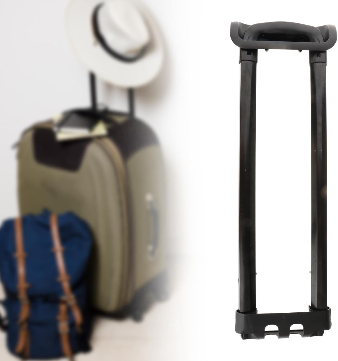 Generic Telescopic Suitcase Handle Replacement for Travel Suitcase, Easy Installation, Pull Rod for Rolling Suitcase, as Described, 61Cmx16.5Cm