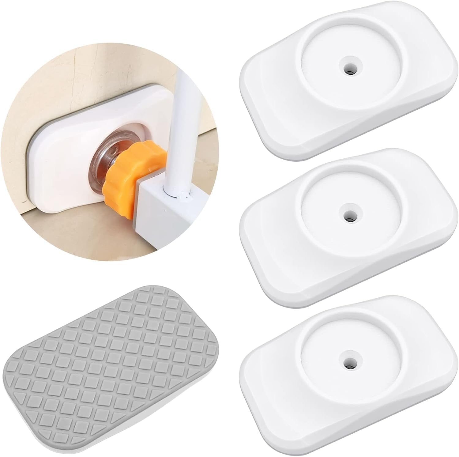 JIUDONE 4 Pack Baby Gate Wall Protector,Wall Saver Stair Gate Wall Protector for Baby Gate Extension Stair Gate Extension Baby Gate Wall Protector for Protecting Babies & Pets Safety - Rounded Corners image number 3