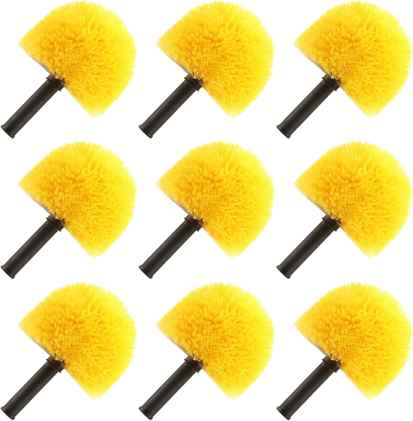 9Pcs Twist-On Webster Cobweb Duster Head Brush | Spider Web Remover Brush | Cobweb Duster Head Attachment for Outdoor & Indoor Cleaning | Fits Standard 3/4 Inch Threaded Poles (Blue)