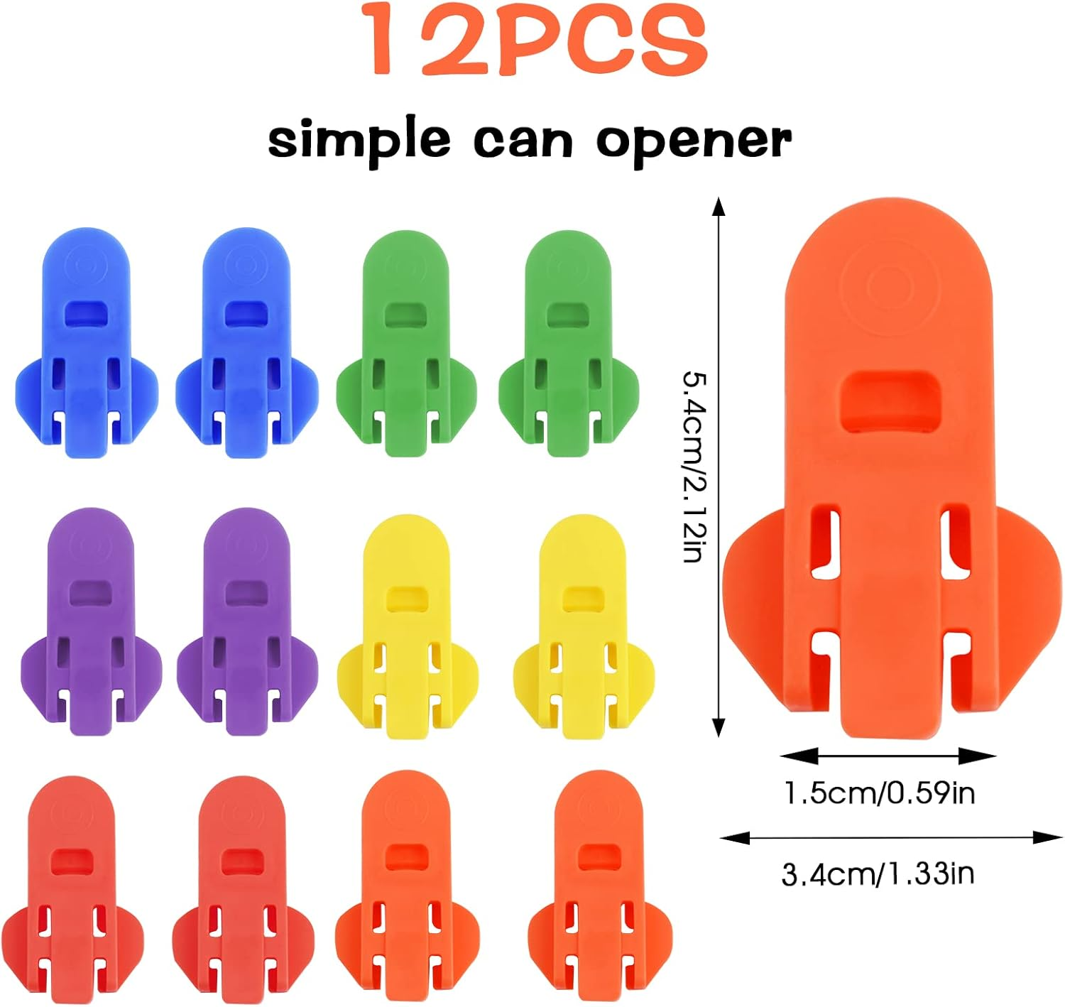 Abeillo 12 Pieces Manual Easy Can Opener, Soda Beer Can Opener Beverage Can Top Ring Opener Tool, Leakproof Soda Can Cover Can Openers for Pop, Coke, Beer, Soda, Aluminum Beverage image number 6