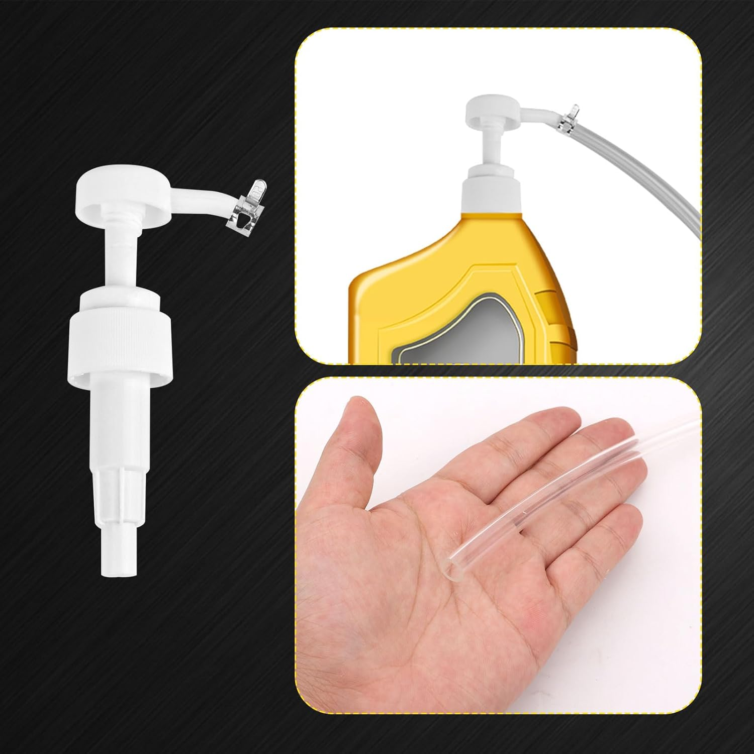 NQEUEPN Fluid Transfer Pump, Lower Unit Gear Oil Pump Fluid Pump for Quart Bottles Hand Pump Transfers Gear Oil for Differential & Transmission Fluid Fits Most Boat and Car Engines image number 4