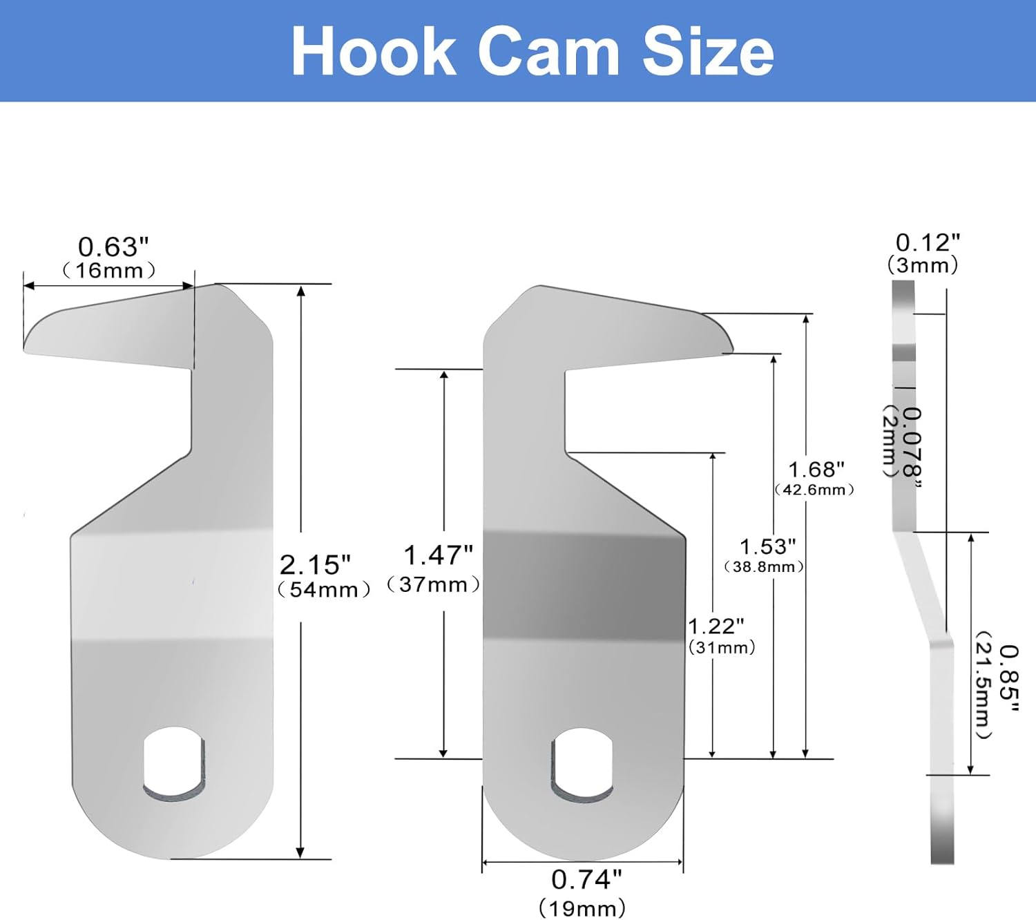 Cylinnda Black Toolbox Lock with Keys, Cabinet Locks Keyed Alike, Hook Cam, Tubular Cam Lock, Tool Box Lock with Manual, Zinc Alloy (5/8 Inch 2 Pack-Black) image number 5