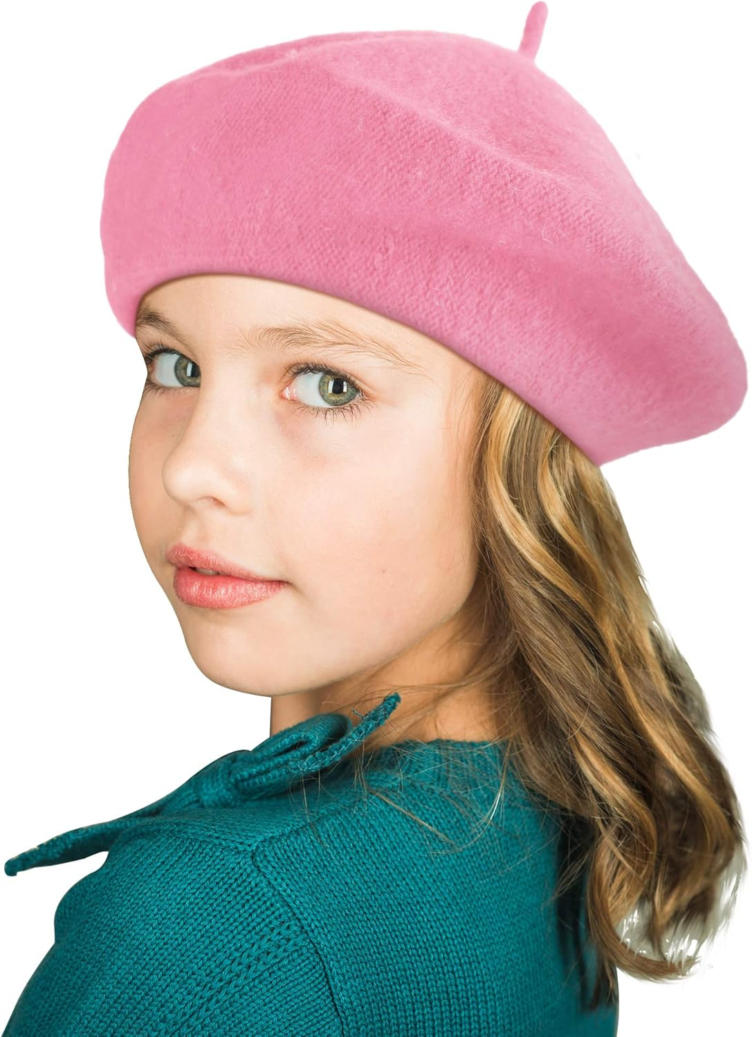 Satinior Beret Hat French Beanie Cap Artist Wool Hat for Children Kids Girls