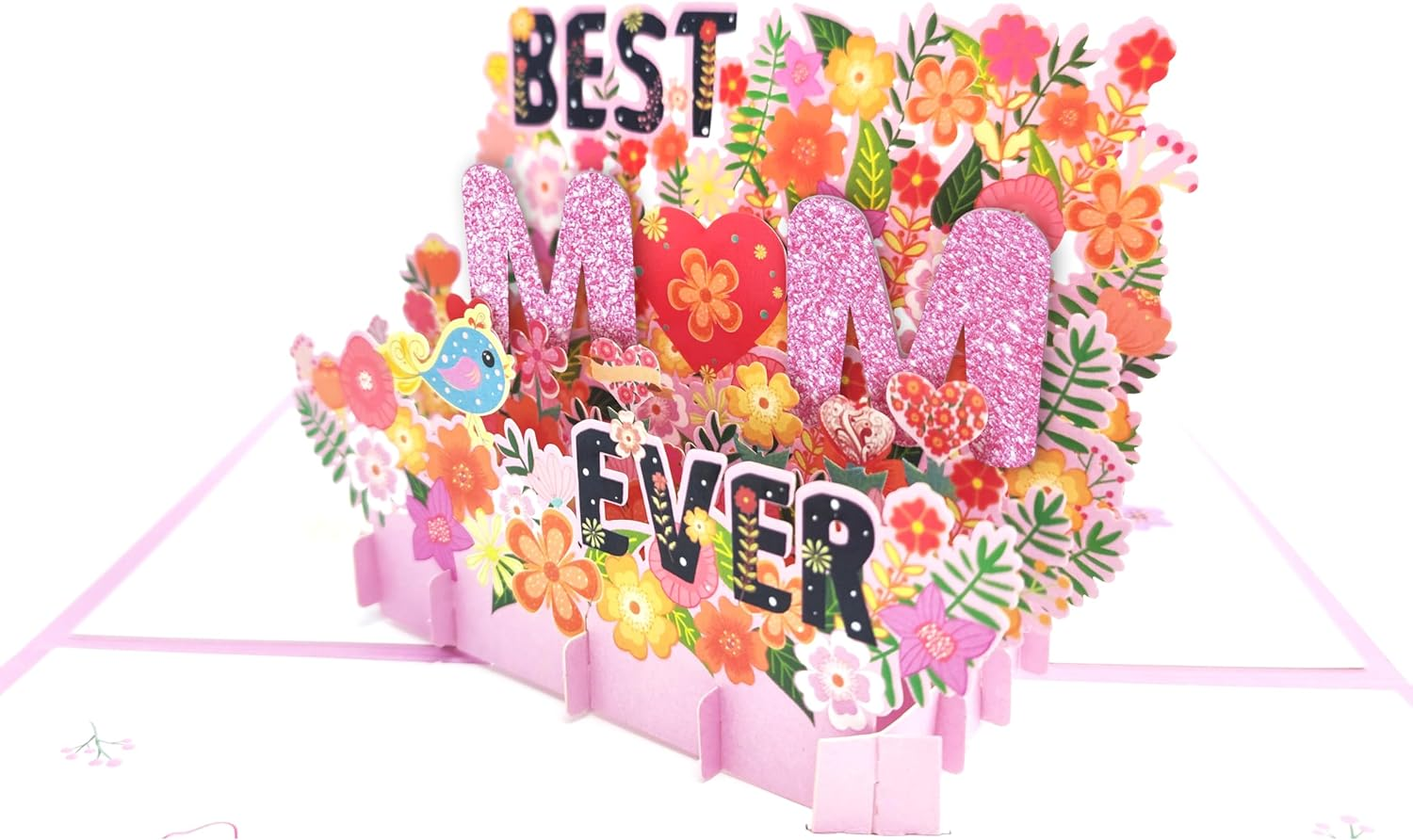 Best Mom Ever Pop up Cards, Flower, 3D Greeting Cards Gift, for Birthday, Mothers Day, Anniversary, Valentines Day, Mom, Stepmom, Mother in Law, 5X7 - Includes Envelope and Message Note image number 2